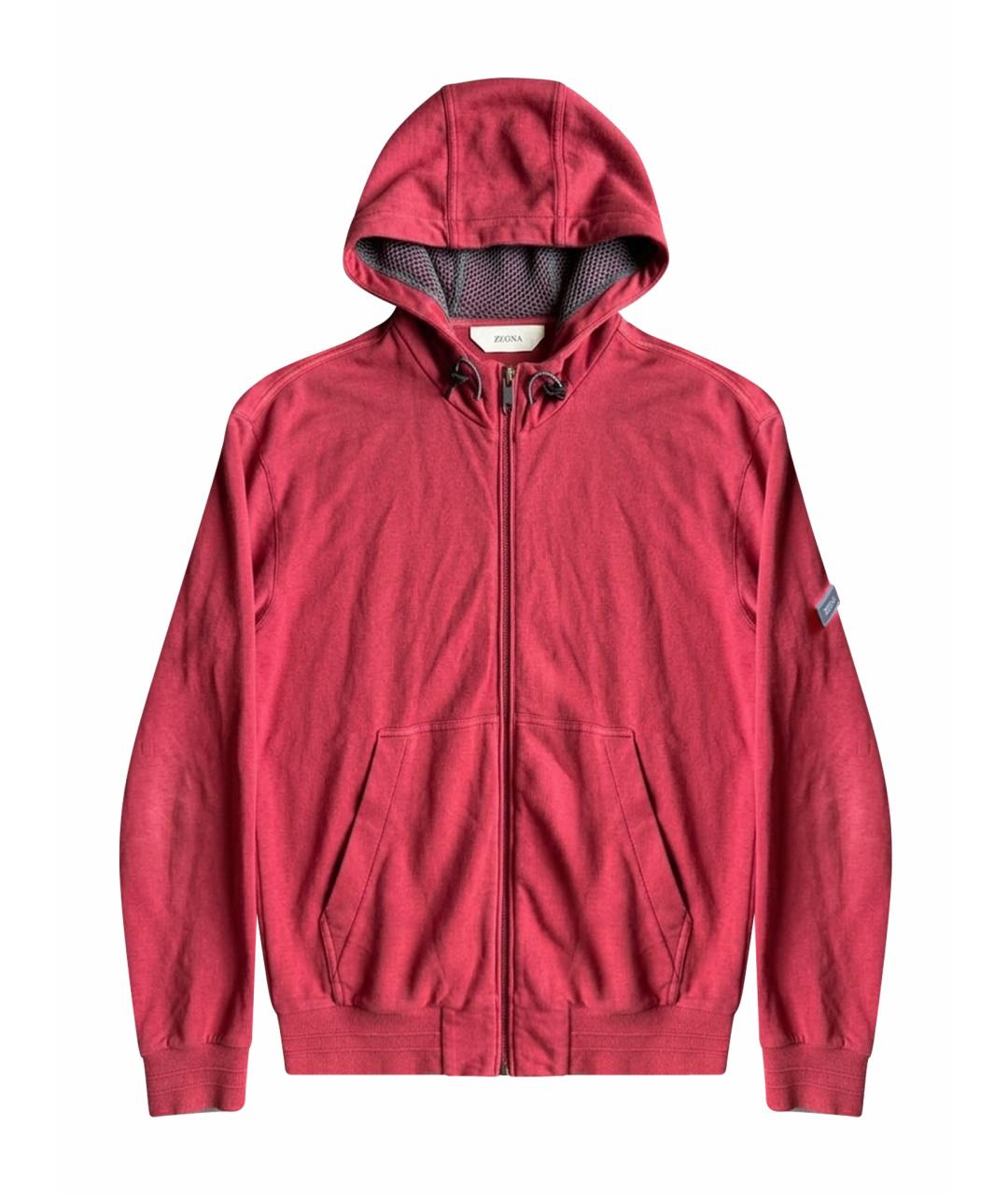 ZEGNA Красный хлопковый джемпер / свитер, фото 1