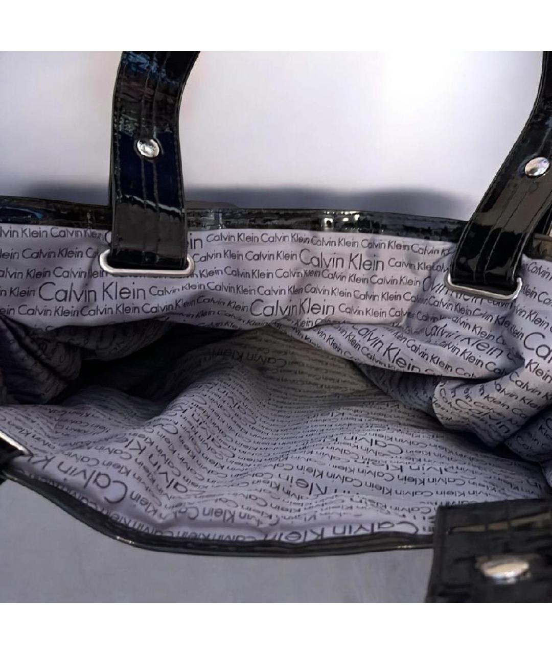 CALVIN KLEIN Темно-синяя нейлоновая сумка тоут, фото 4