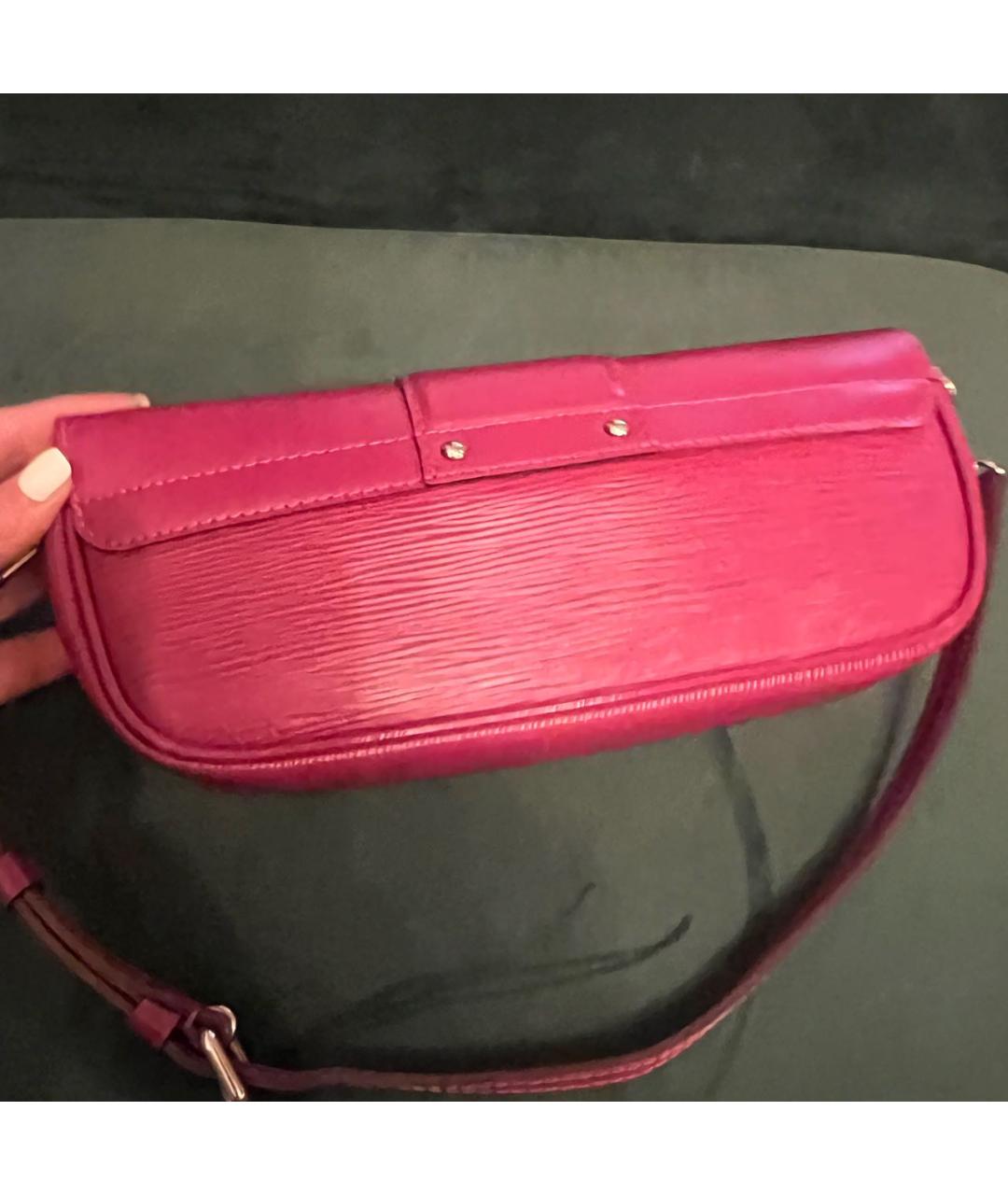 LOUIS VUITTON Фуксия кожаная сумка с короткими ручками, фото 8