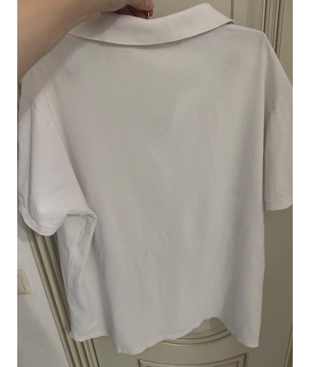 TRUSSARDI JEANS Белое хлопковое поло с коротким рукавом, фото 4