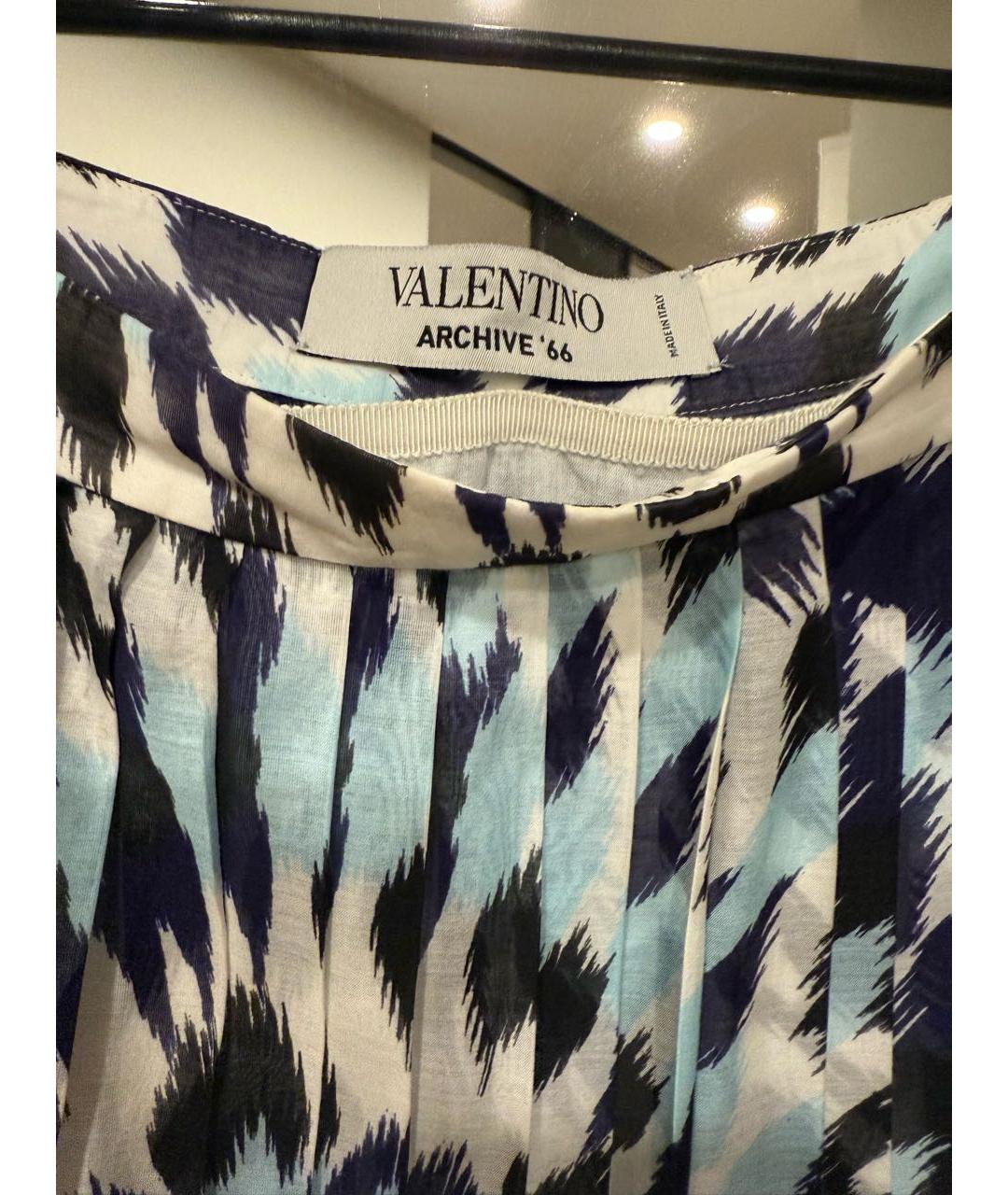 VALENTINO Мульти хлопковая юбка миди, фото 3