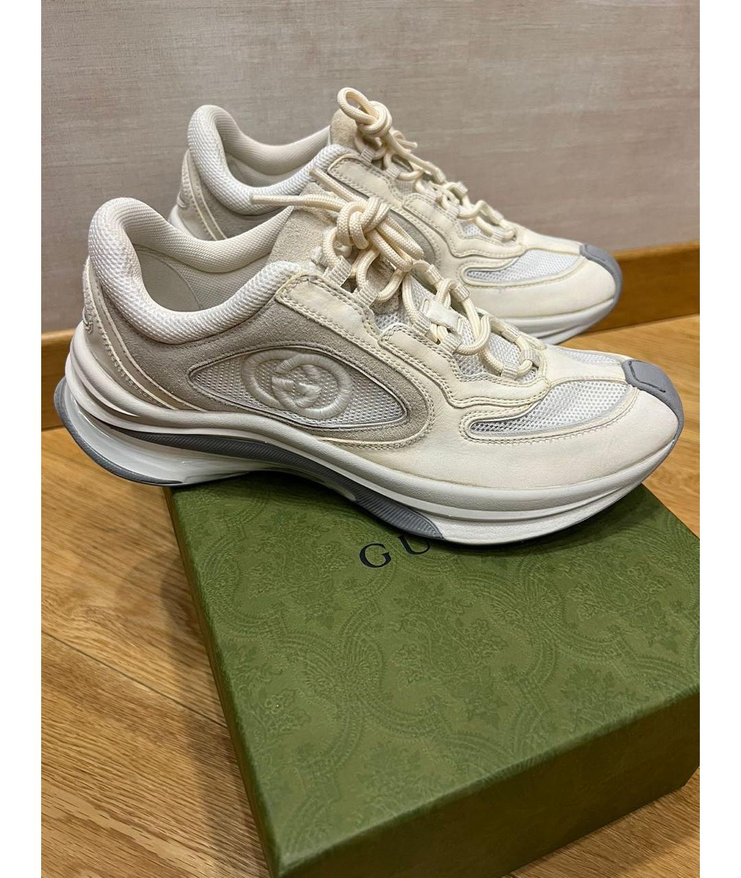 GUCCI Белые кроссовки, фото 5