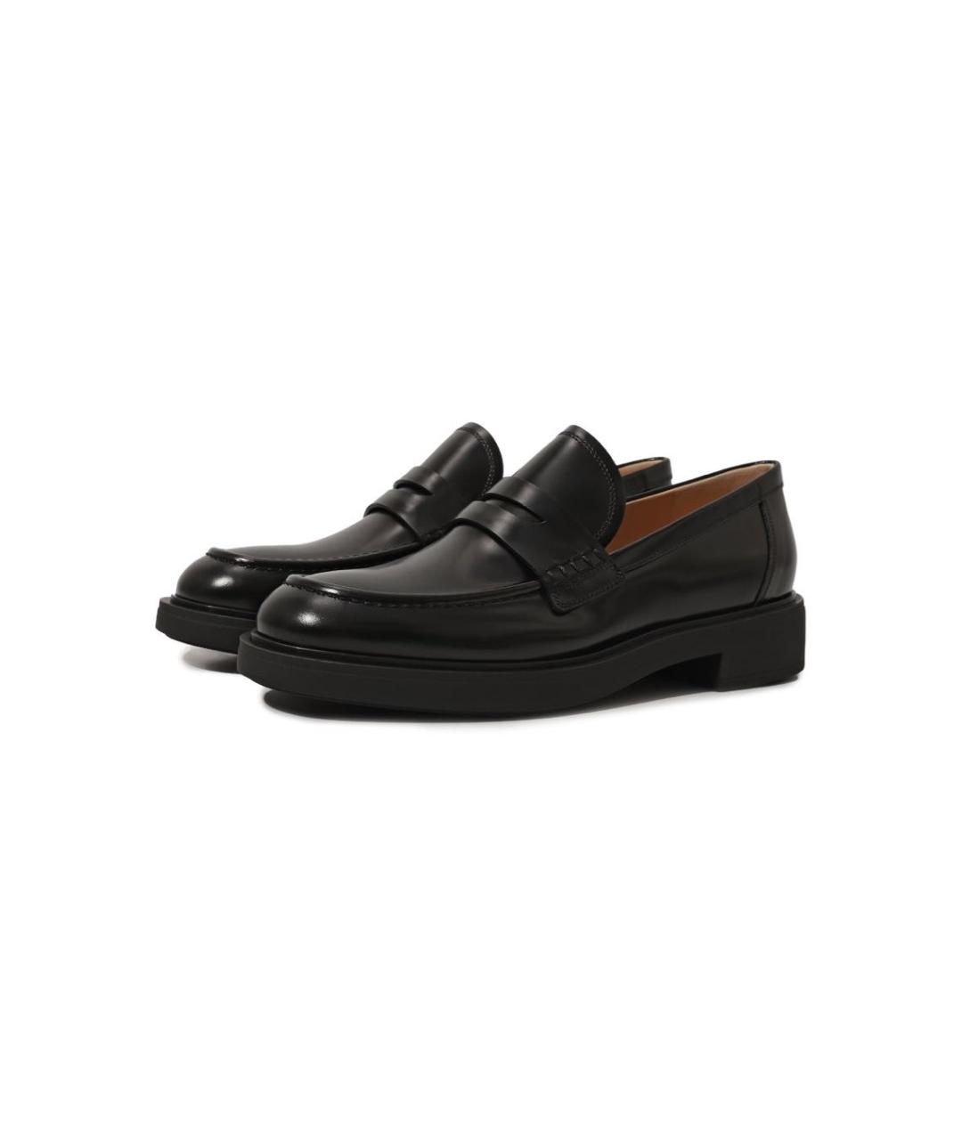 GIANVITO ROSSI Черные кожаные лоферы, фото 8