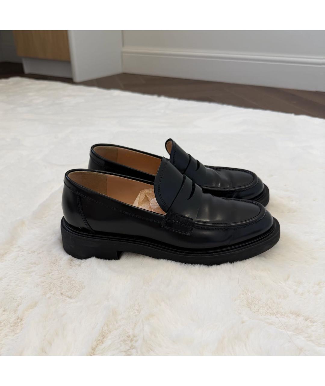 GIANVITO ROSSI Черные кожаные лоферы, фото 5