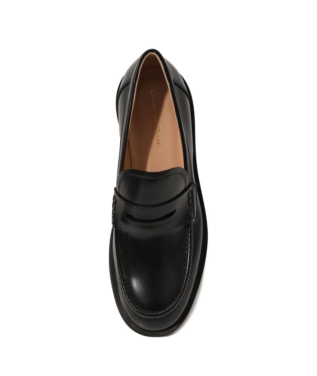 GIANVITO ROSSI Черные кожаные лоферы, фото 7