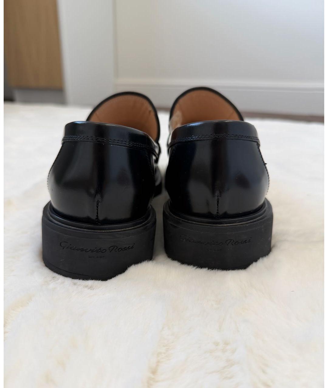 GIANVITO ROSSI Черные кожаные лоферы, фото 4