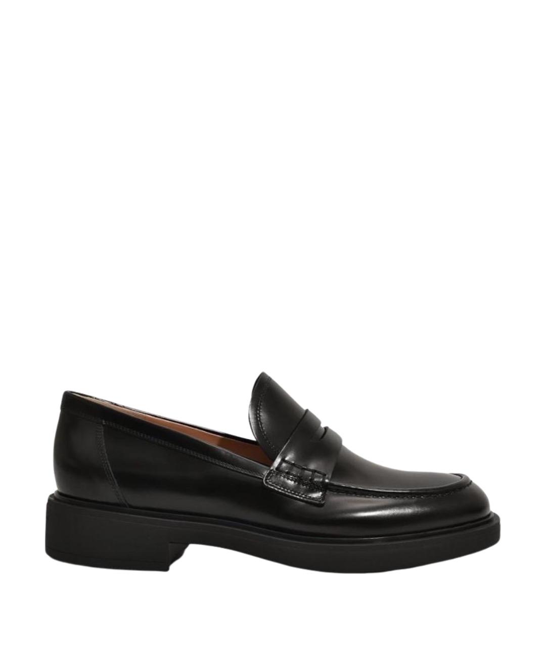 GIANVITO ROSSI Черные кожаные лоферы, фото 1