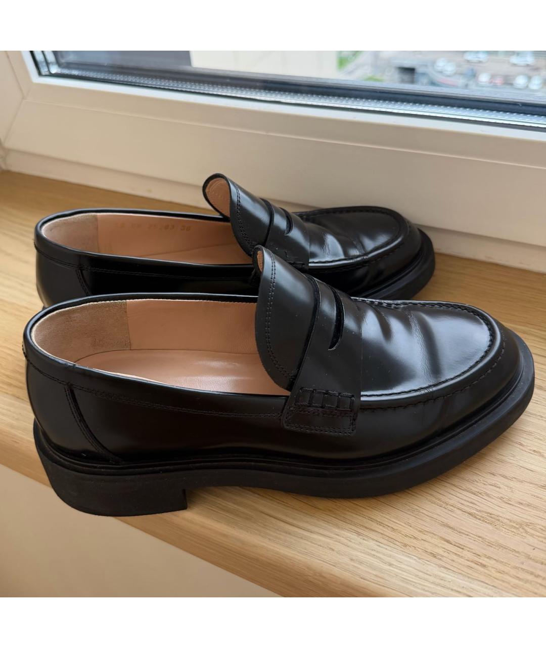 GIANVITO ROSSI Черные кожаные лоферы, фото 5