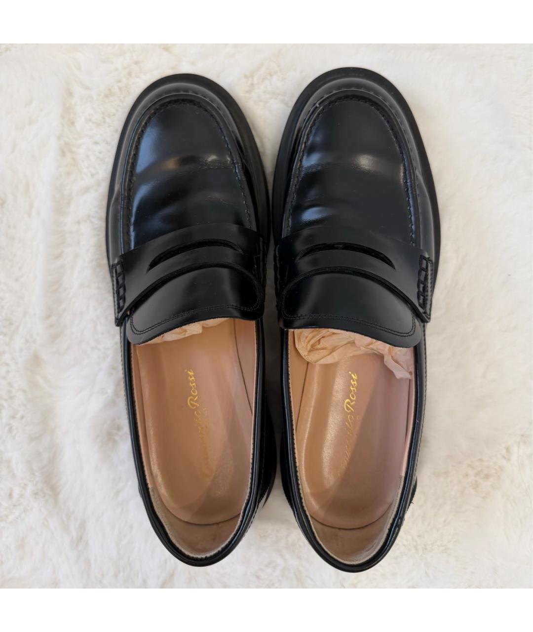 GIANVITO ROSSI Черные кожаные лоферы, фото 3