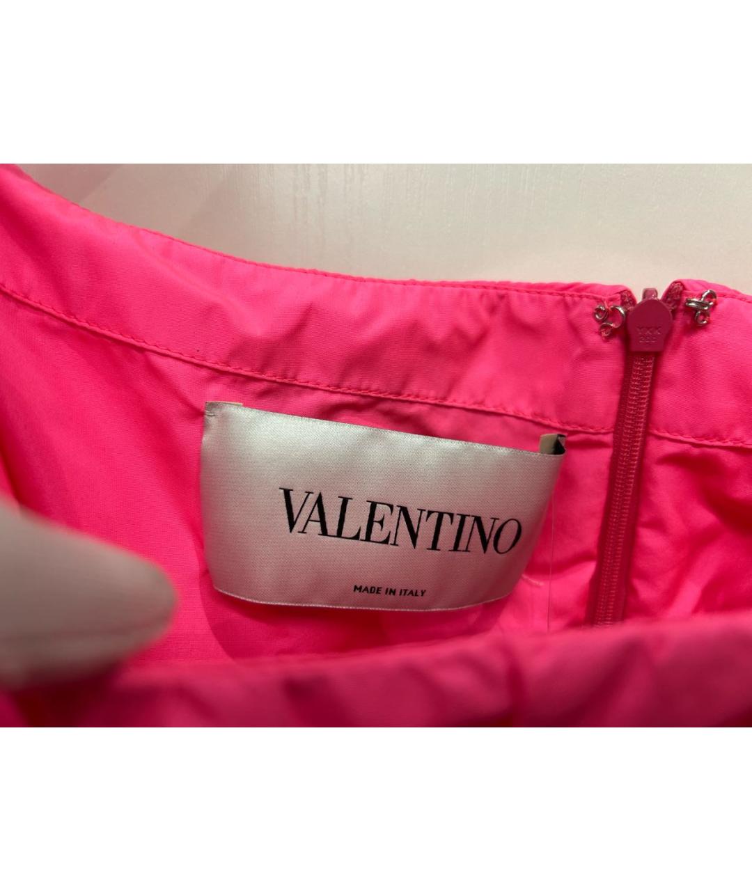 VALENTINO Коралловое полиэстеровое коктейльное платье, фото 8