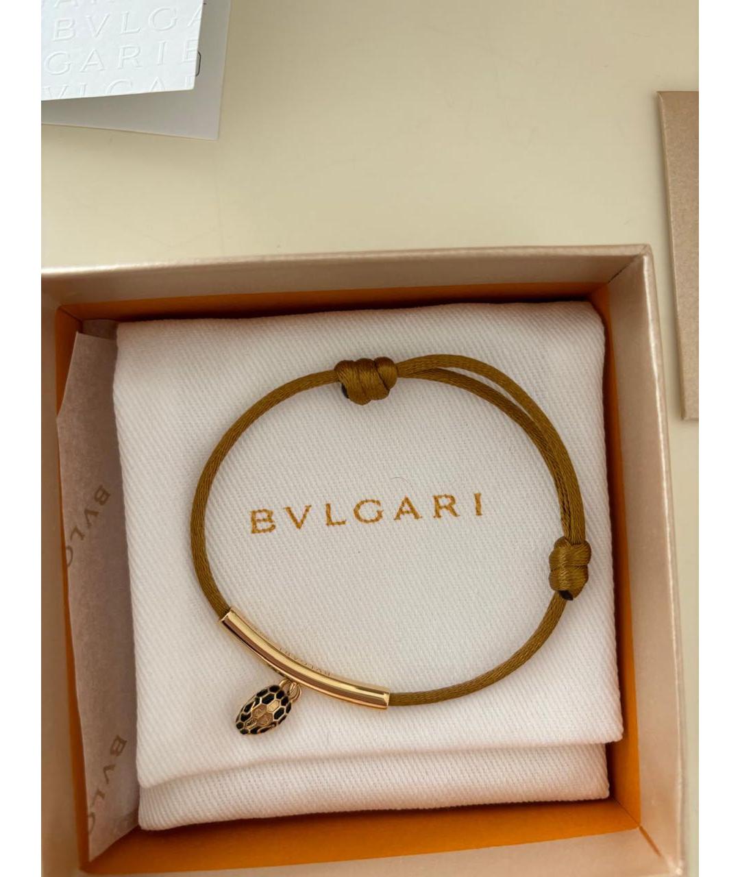 BVLGARI Коричневый латунный браслет, фото 3