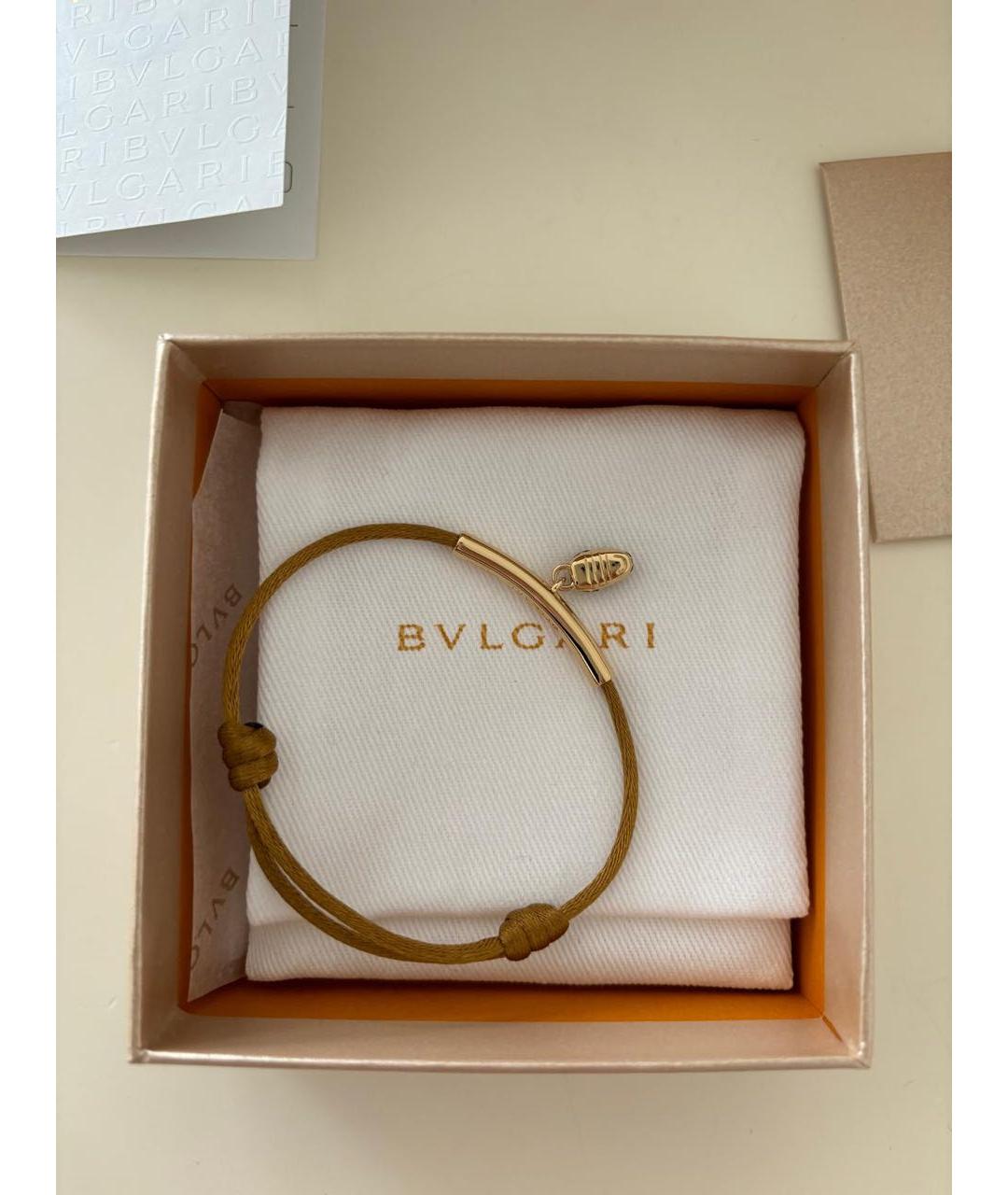 BVLGARI Коричневый латунный браслет, фото 4