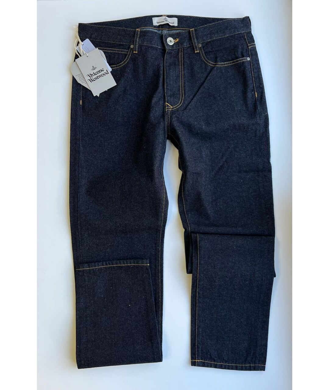 VIVIENNE WESTWOOD Темно-синие хлопковые джинсы скинни, фото 9