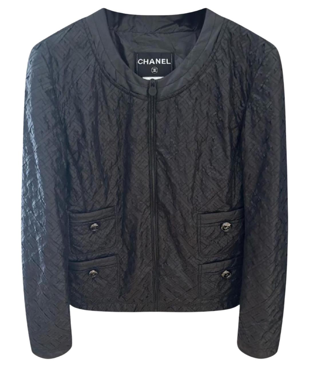 CHANEL Черная полиэстеровая куртка, фото 1