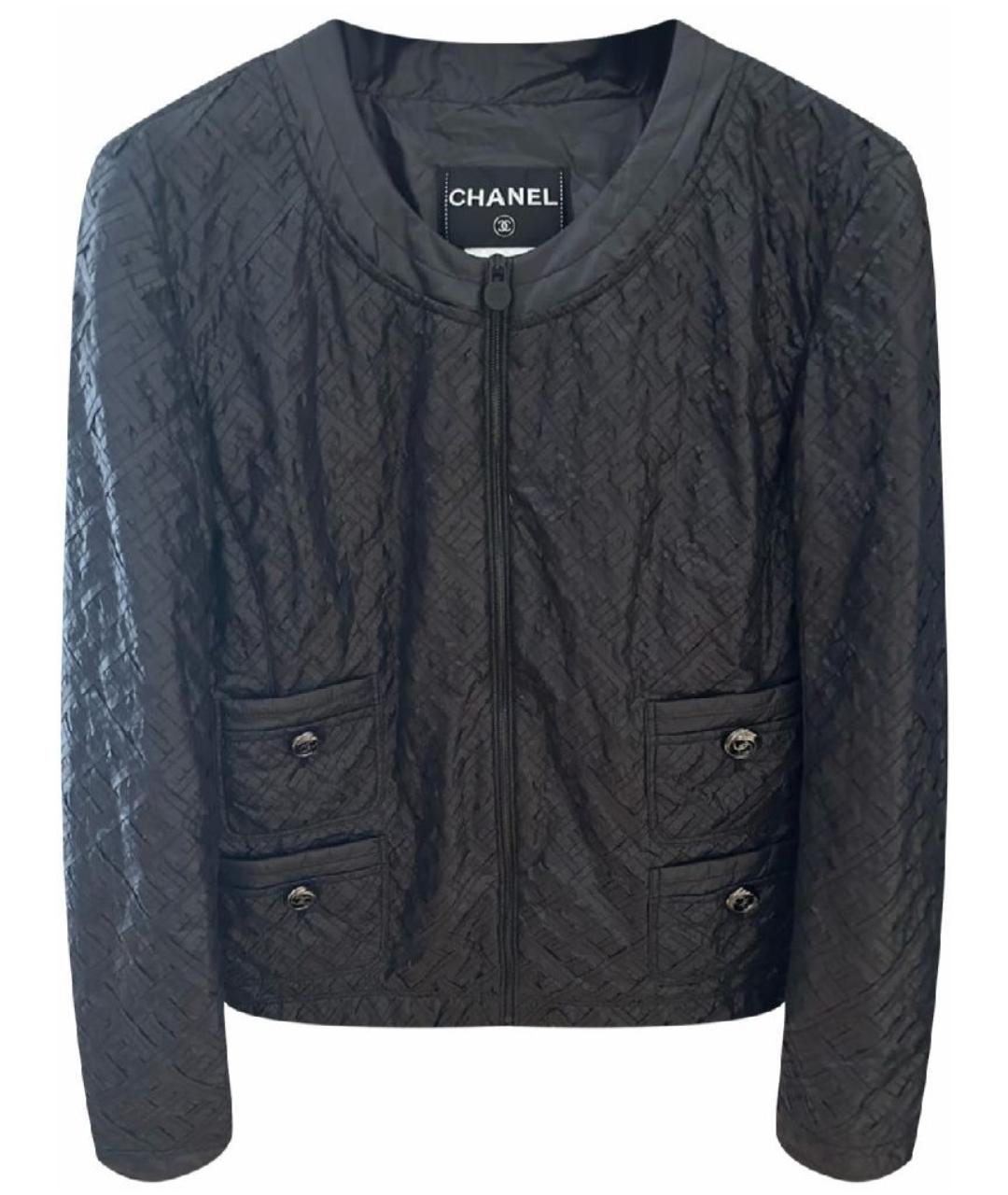 CHANEL Черная полиэстеровая куртка, фото 6