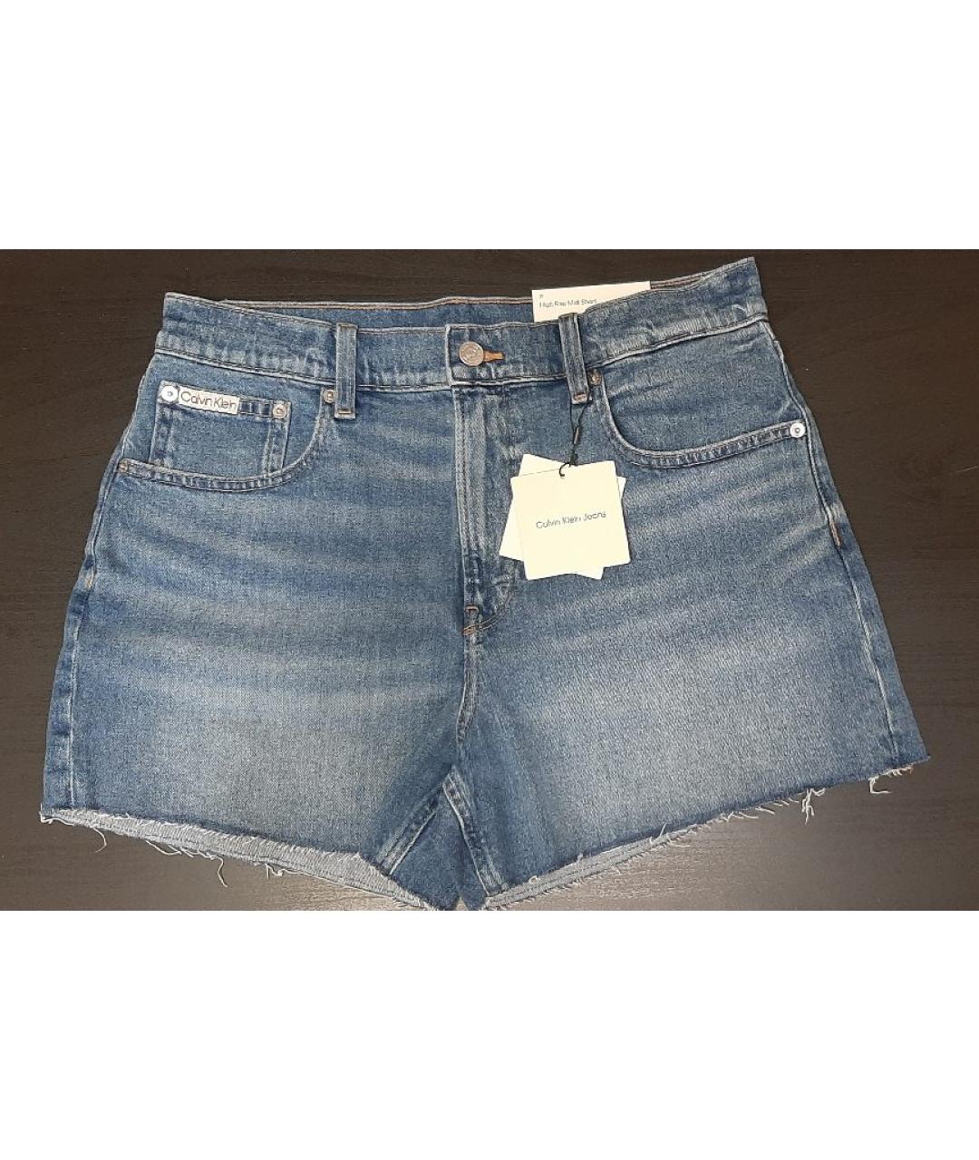 CALVIN KLEIN Синие хлопко-эластановые шорты, фото 10
