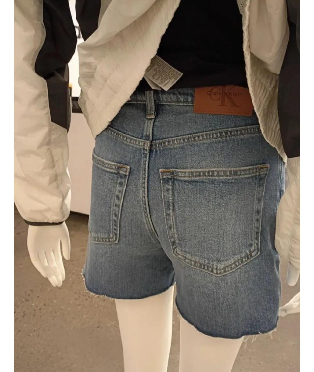 CALVIN KLEIN Синие хлопко-эластановые шорты, фото 6
