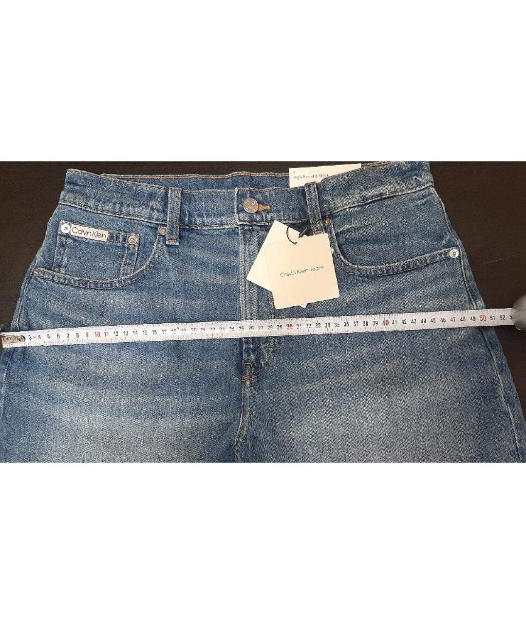 CALVIN KLEIN Синие хлопко-эластановые шорты, фото 8
