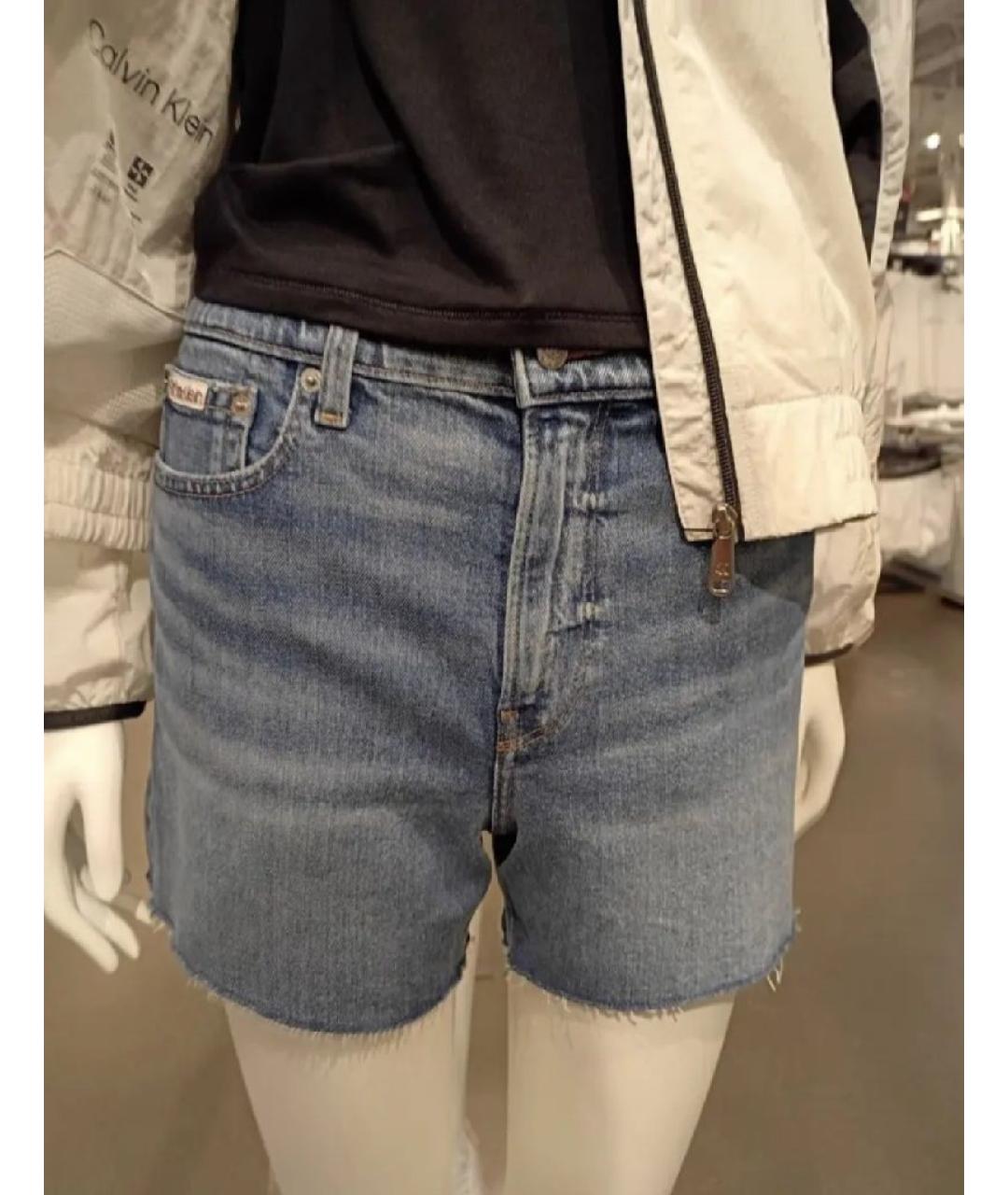 CALVIN KLEIN Синие хлопко-эластановые шорты, фото 5