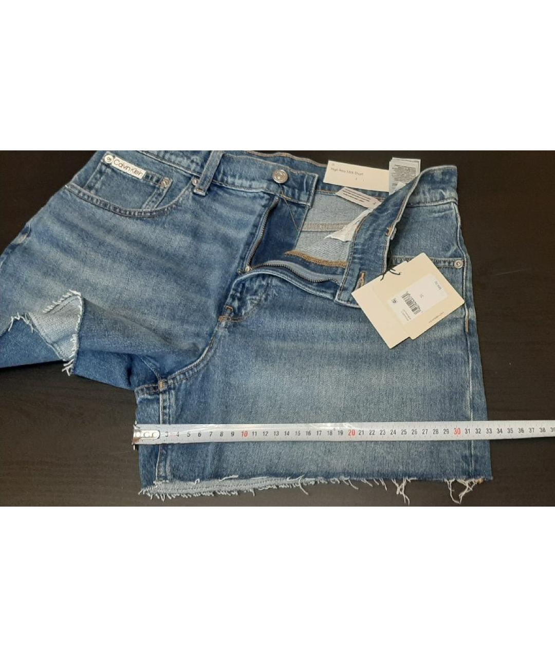 CALVIN KLEIN Синие хлопко-эластановые шорты, фото 9
