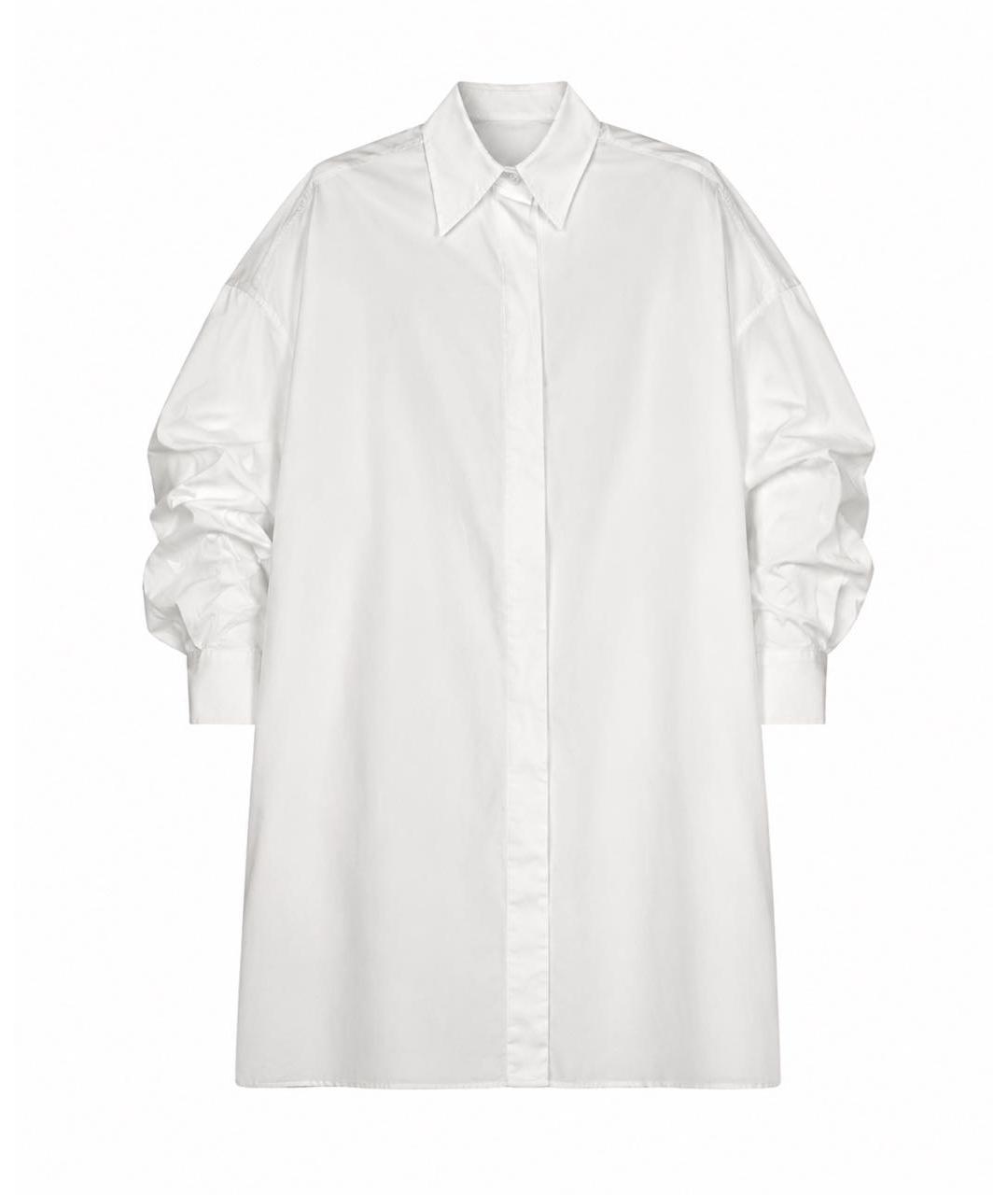 SEMICOUTURE Белое хлопковое повседневное платье, фото 8