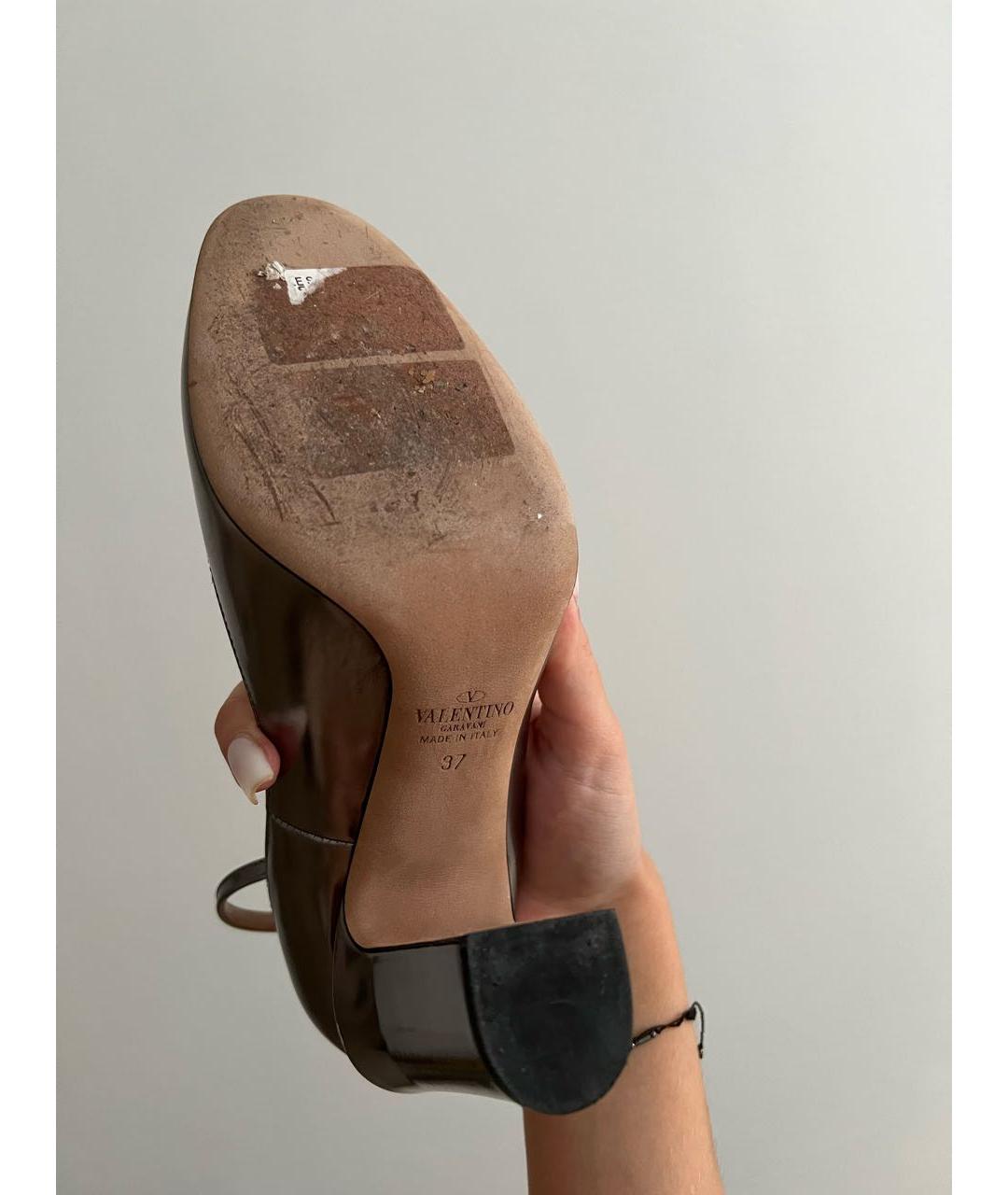 VALENTINO Серебряные кожаные туфли, фото 6