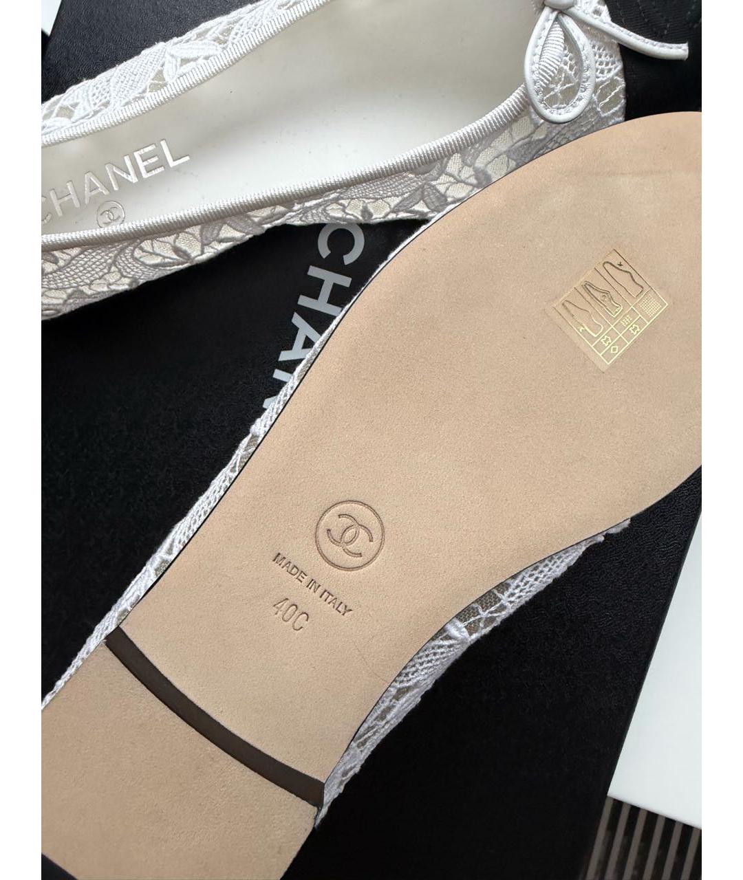 CHANEL Белые балетки, фото 6