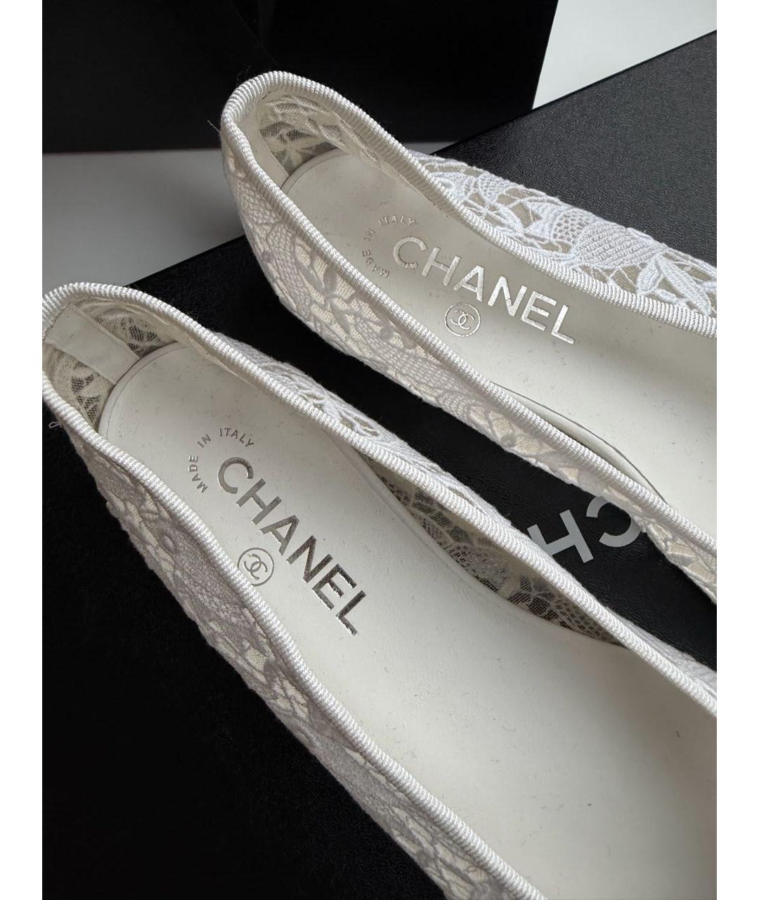 CHANEL Белые балетки, фото 3