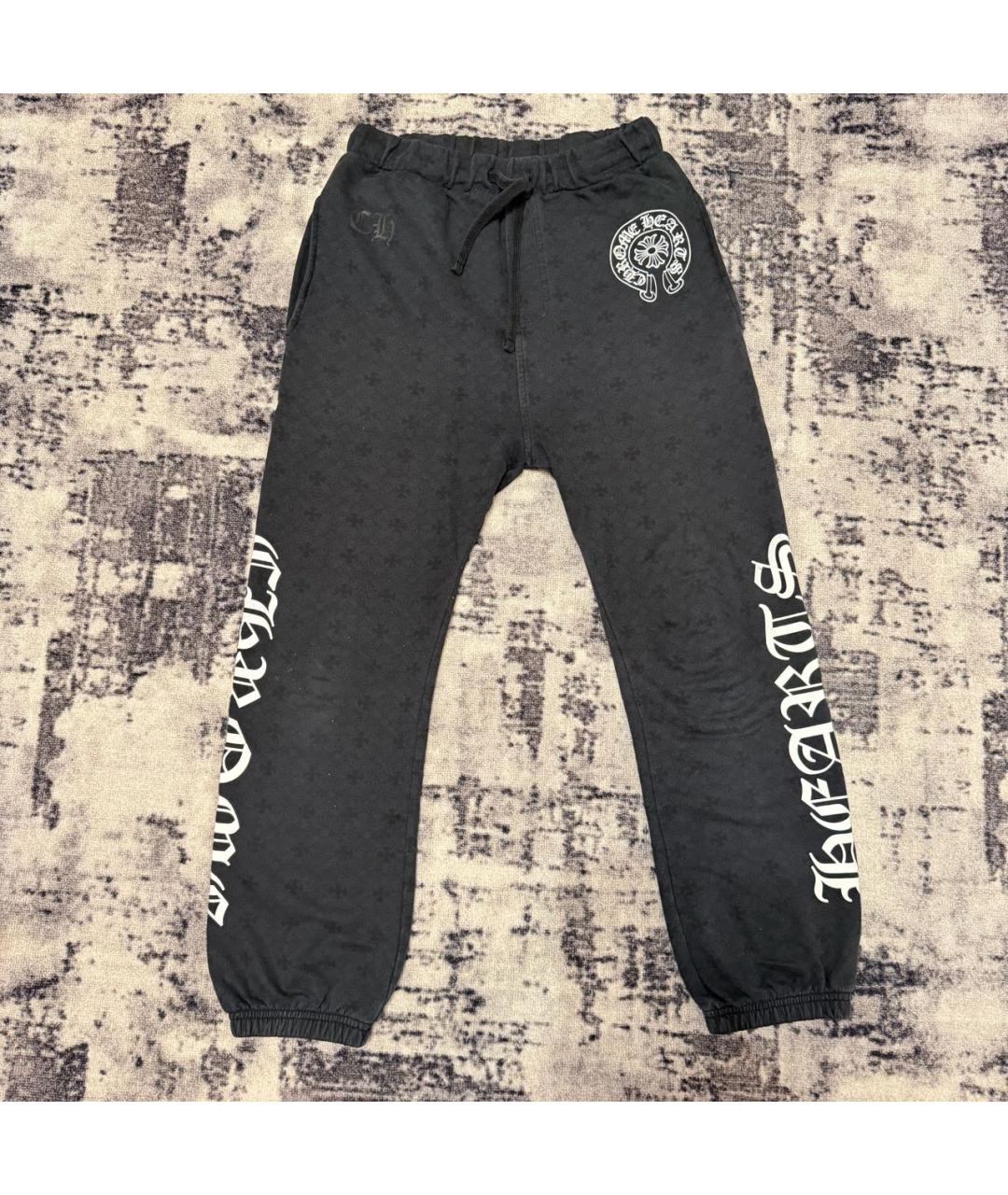CHROME HEARTS Черные хлопковые спортивные брюки и шорты, фото 8