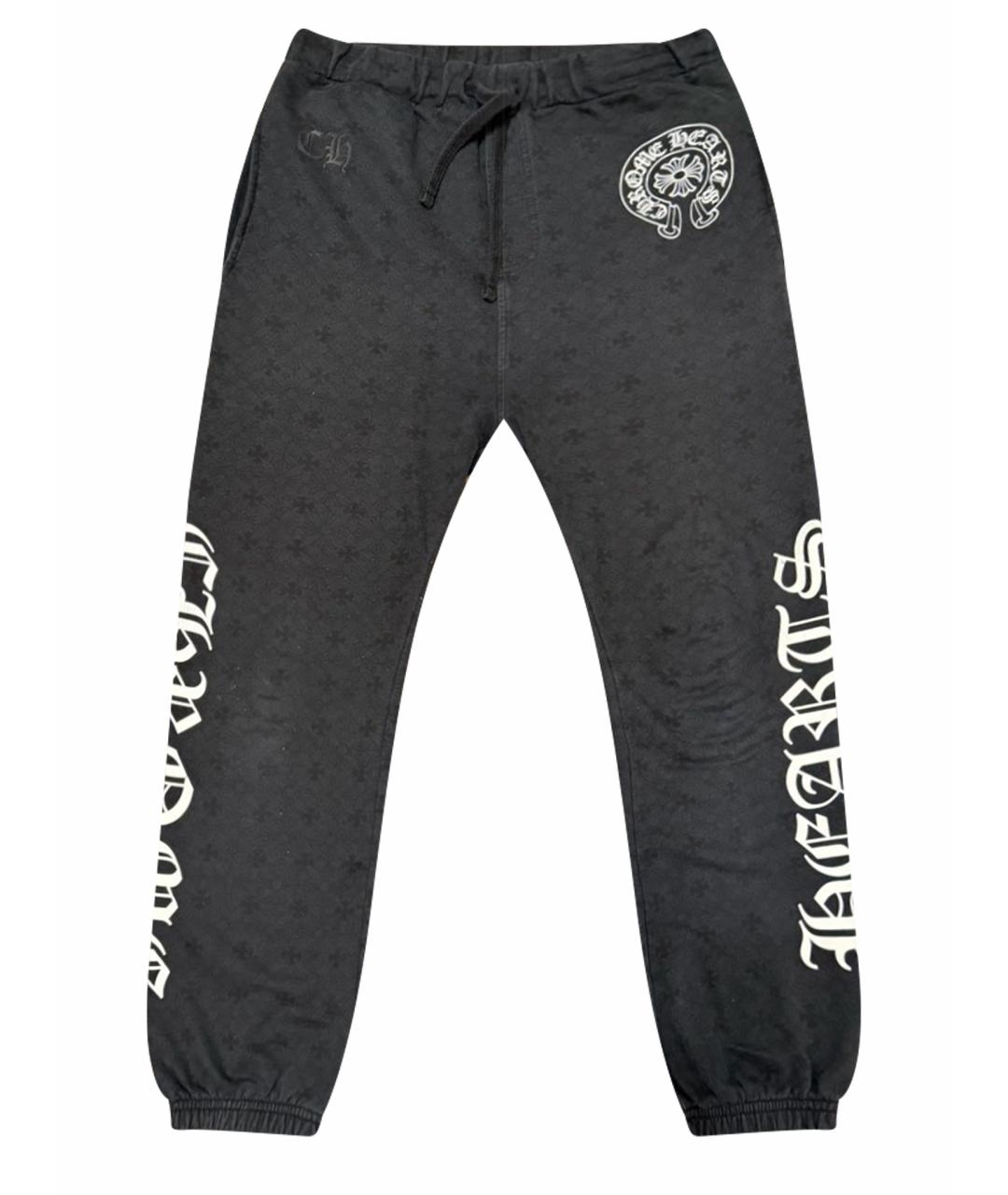 CHROME HEARTS Черные хлопковые спортивные брюки и шорты, фото 1