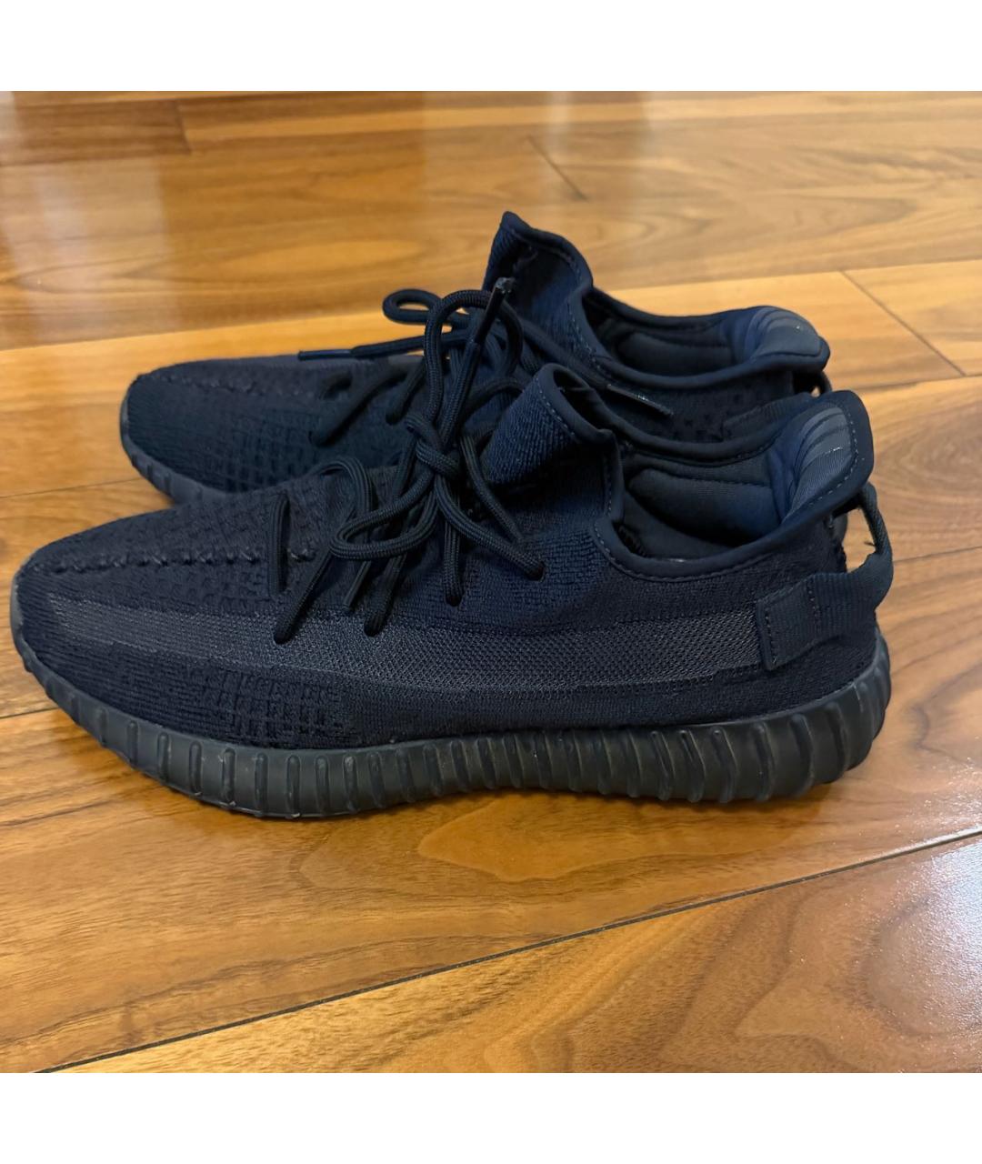 YEEZY Черные текстильные низкие кроссовки / кеды, фото 5