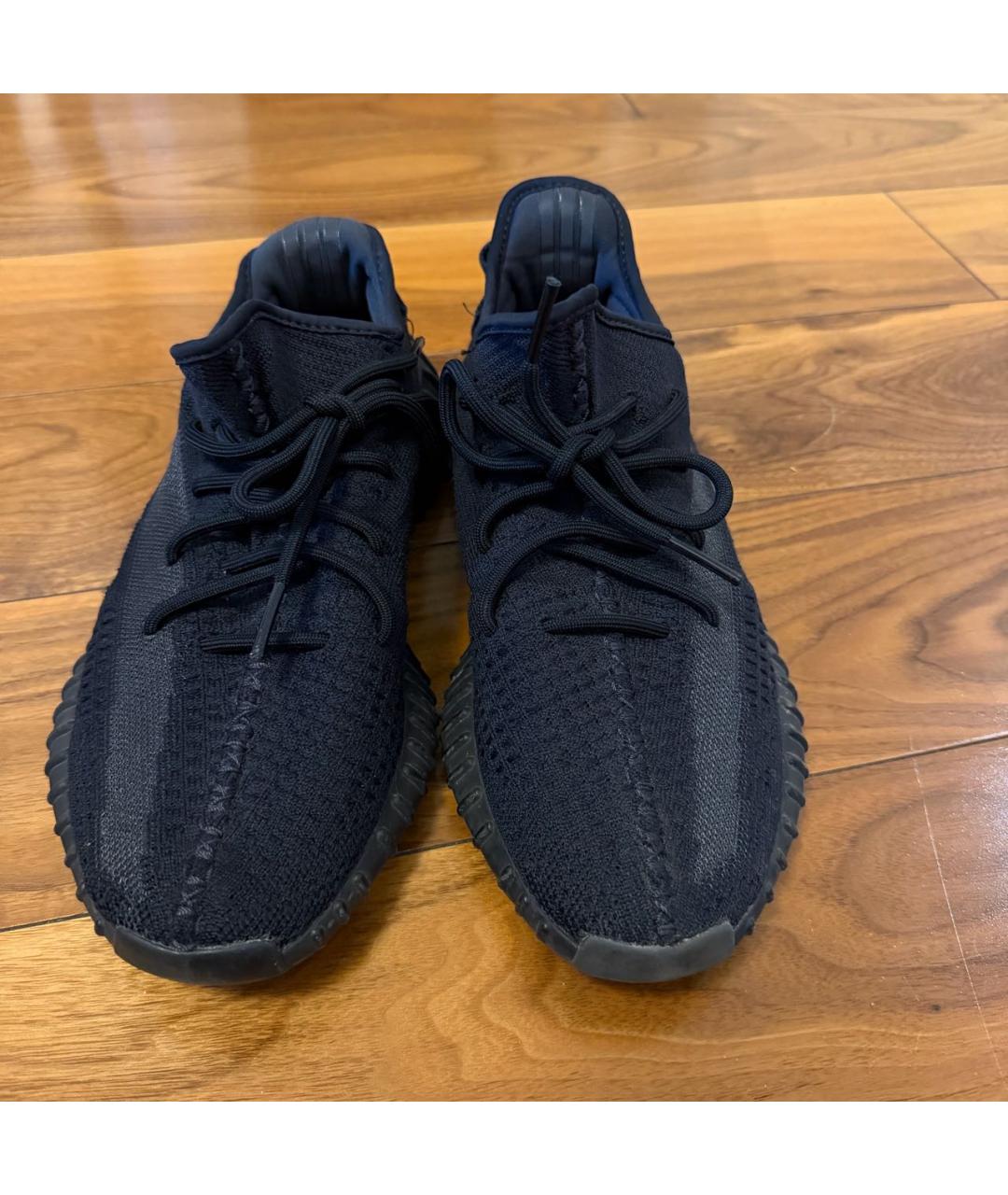YEEZY Черные текстильные низкие кроссовки / кеды, фото 2