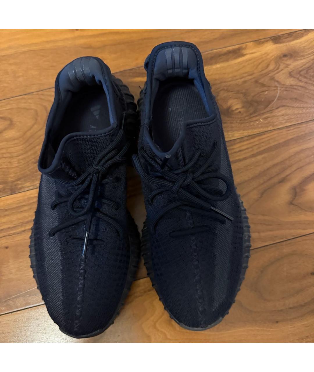 YEEZY Черные текстильные низкие кроссовки / кеды, фото 3