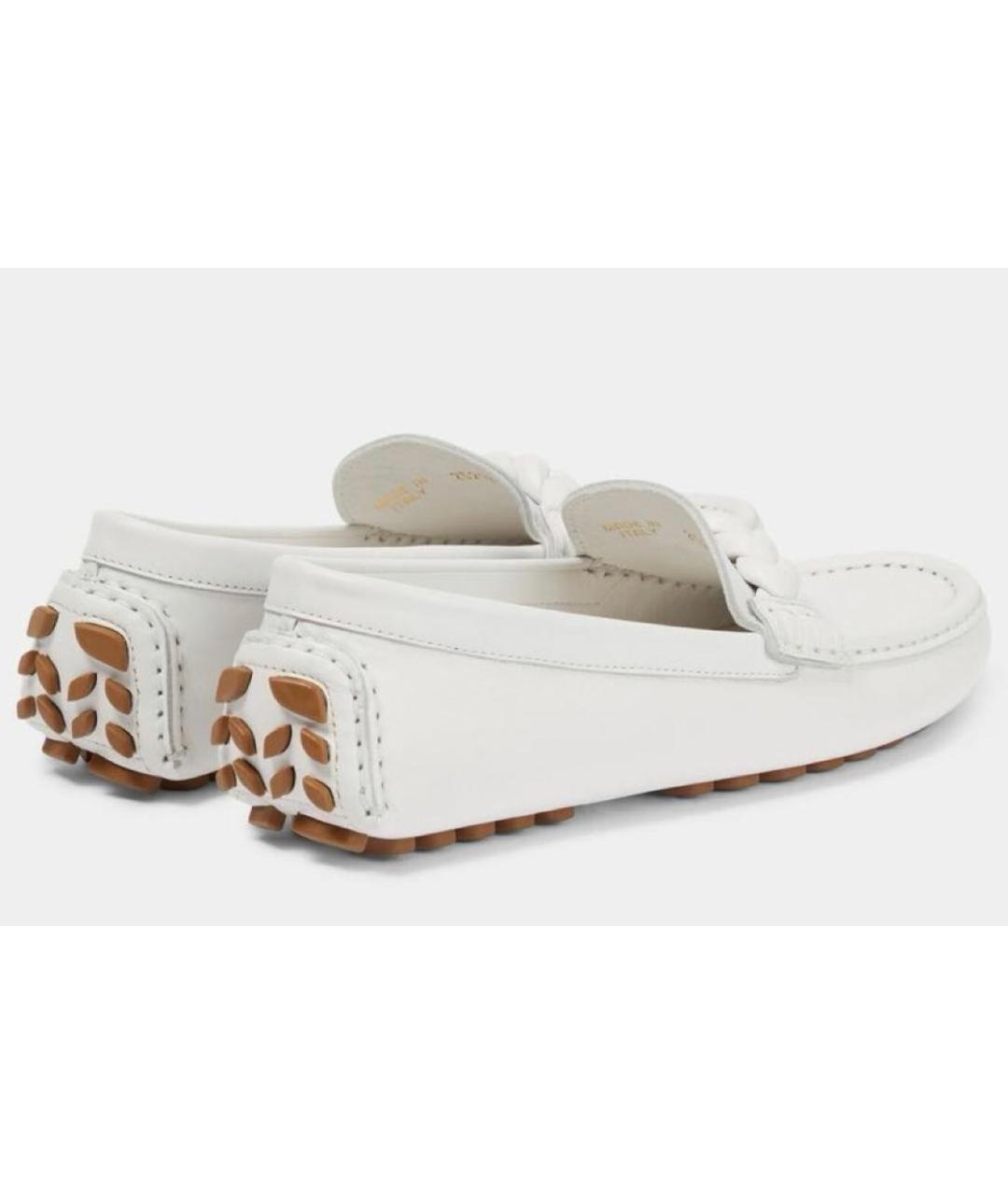 GIANVITO ROSSI Белые кожаные мокасины, фото 4