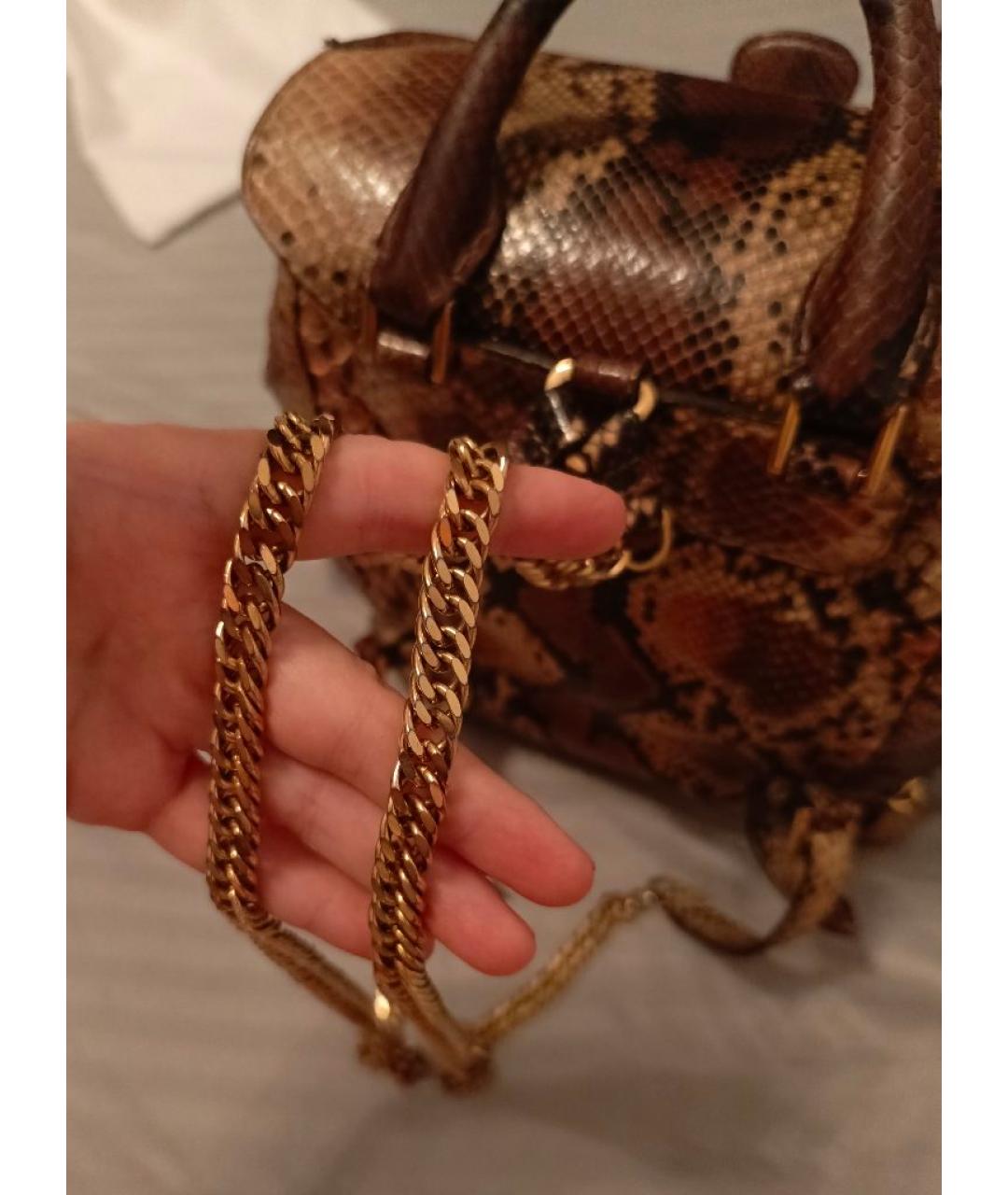 ALEXANDER MCQUEEN Коричневый рюкзак из экзотической кожи, фото 6