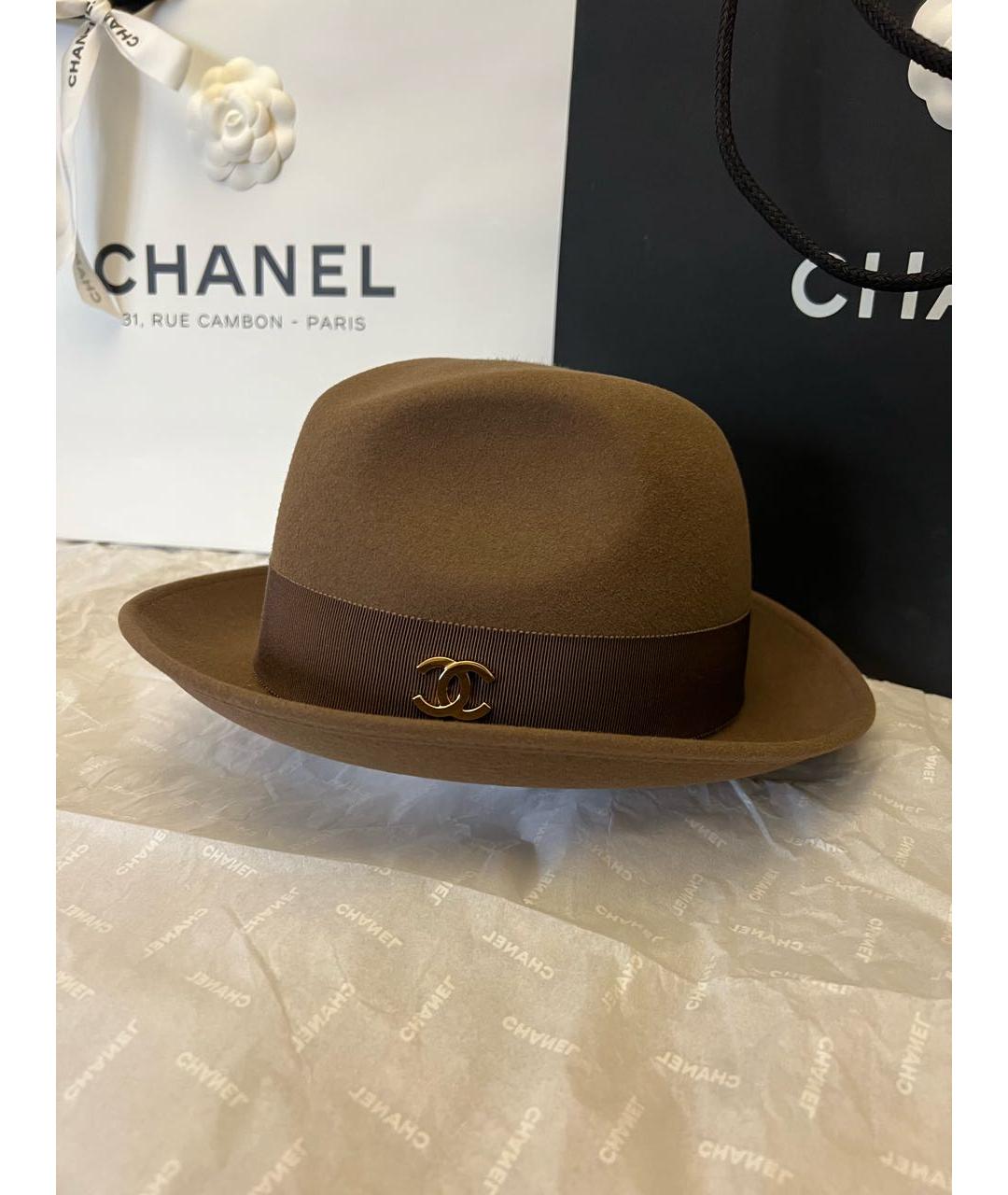 CHANEL Коричневая шляпа, фото 4
