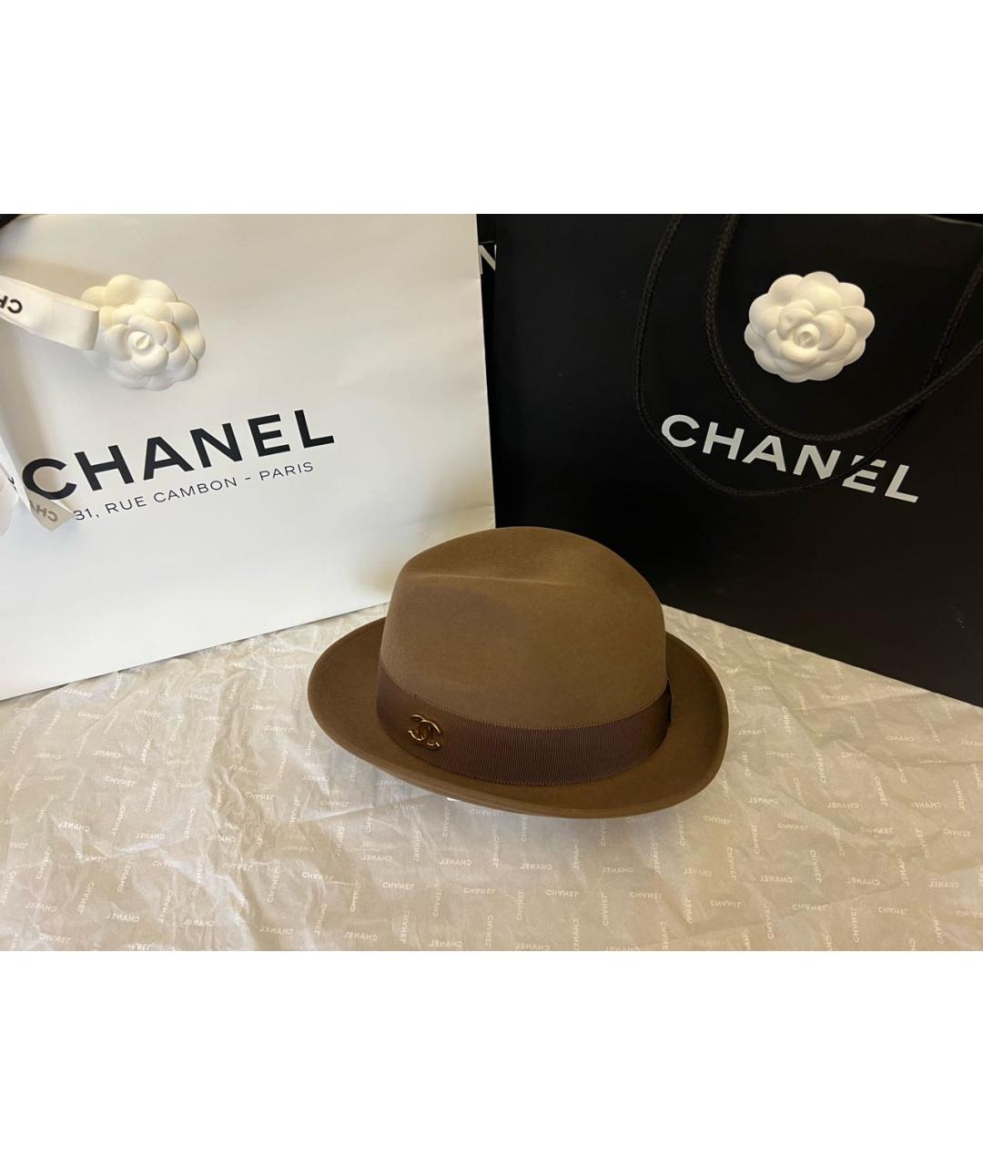 CHANEL Коричневая шляпа, фото 8