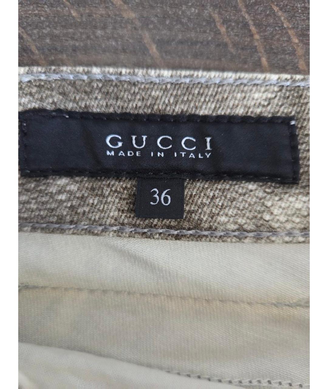 GUCCI Мульти хлопковые джинсы слим, фото 3