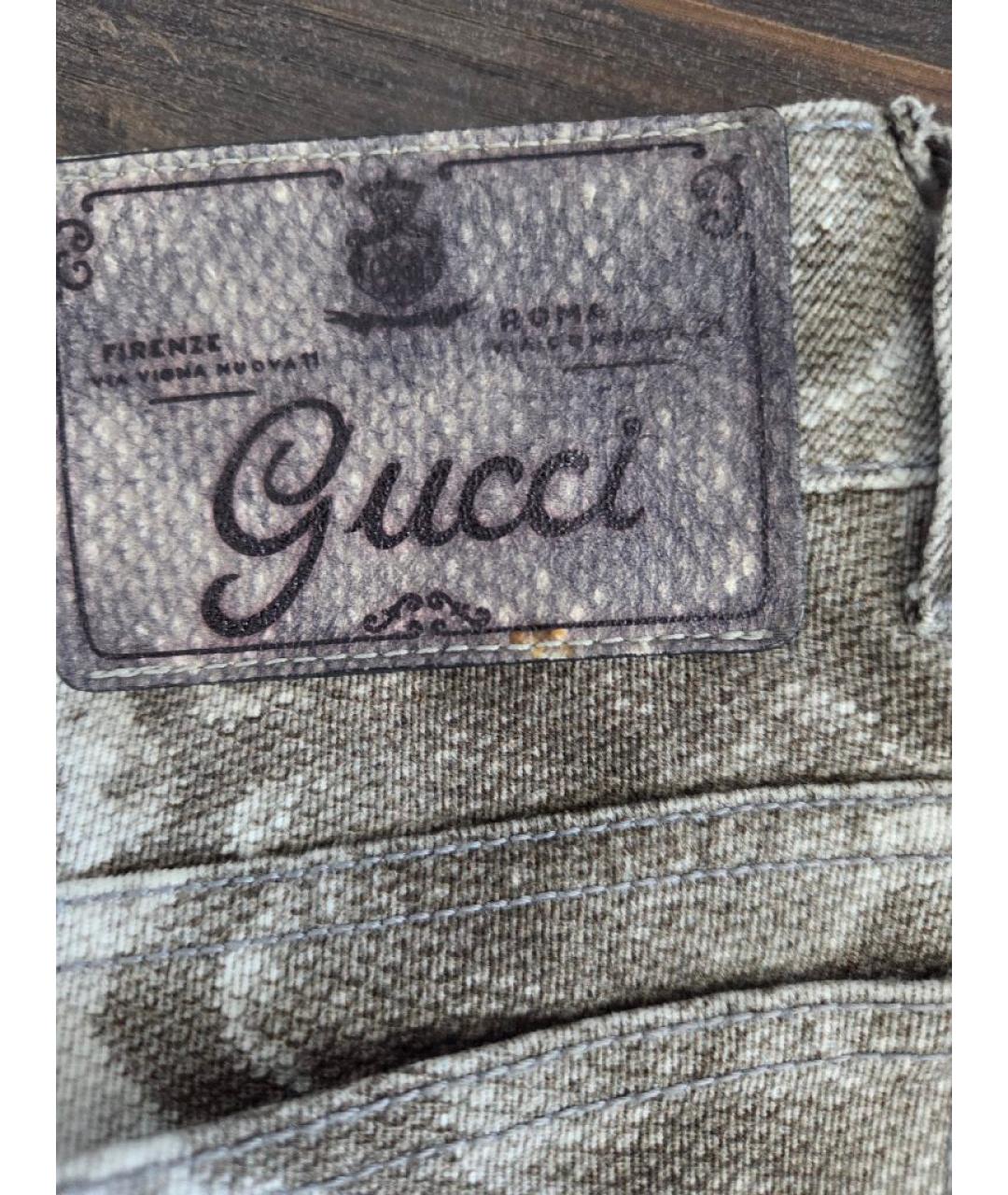 GUCCI Мульти хлопковые джинсы слим, фото 4