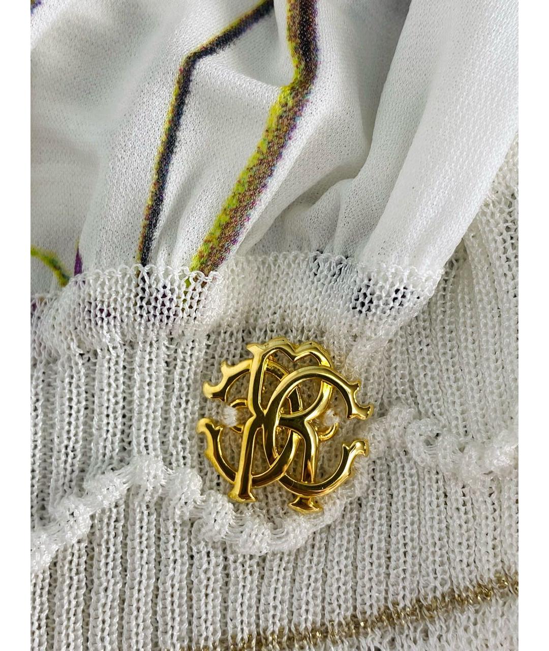 ROBERTO CAVALLI Белая вискозная майка, фото 4