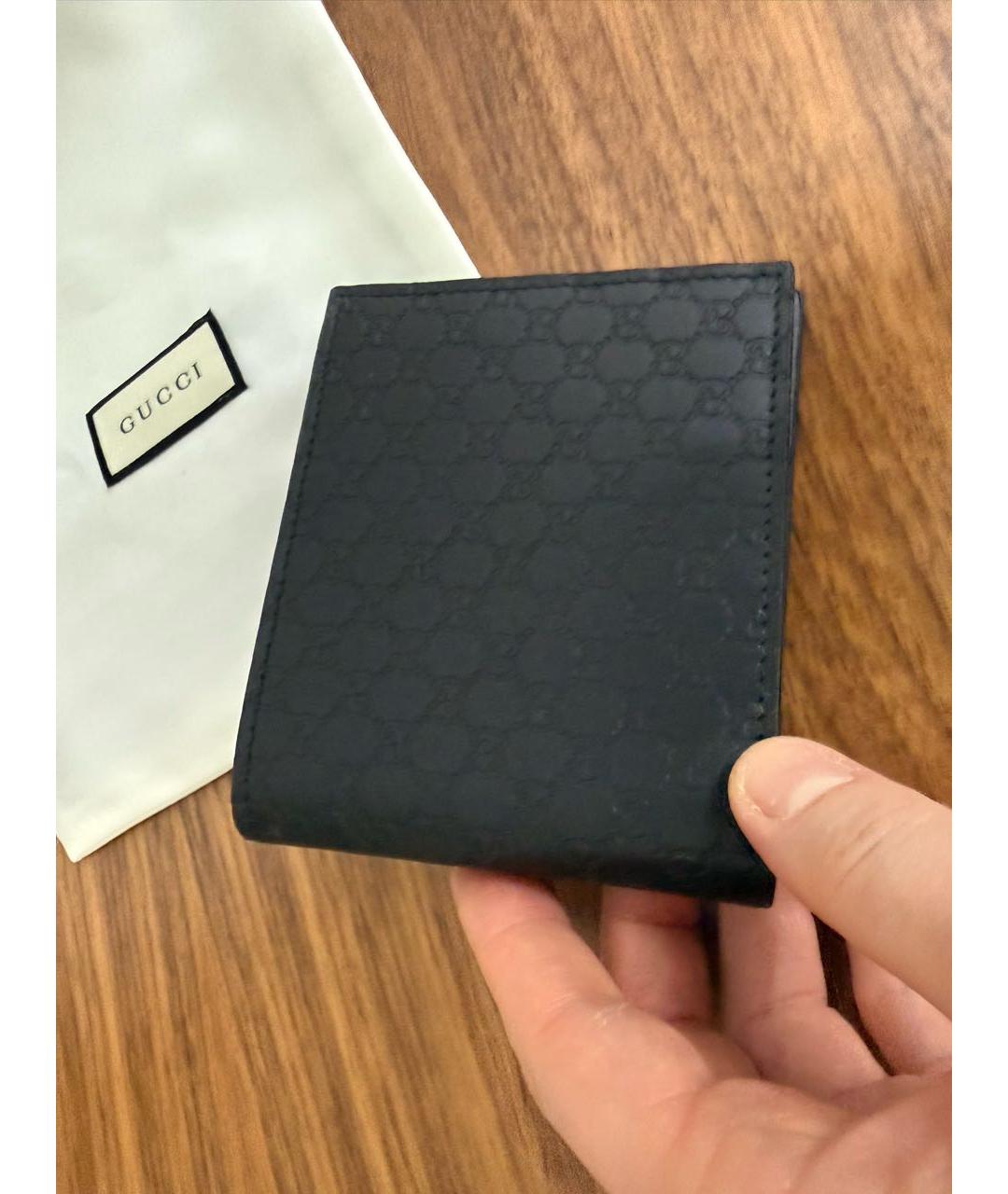 GUCCI Черный кожаный кошелек, фото 5