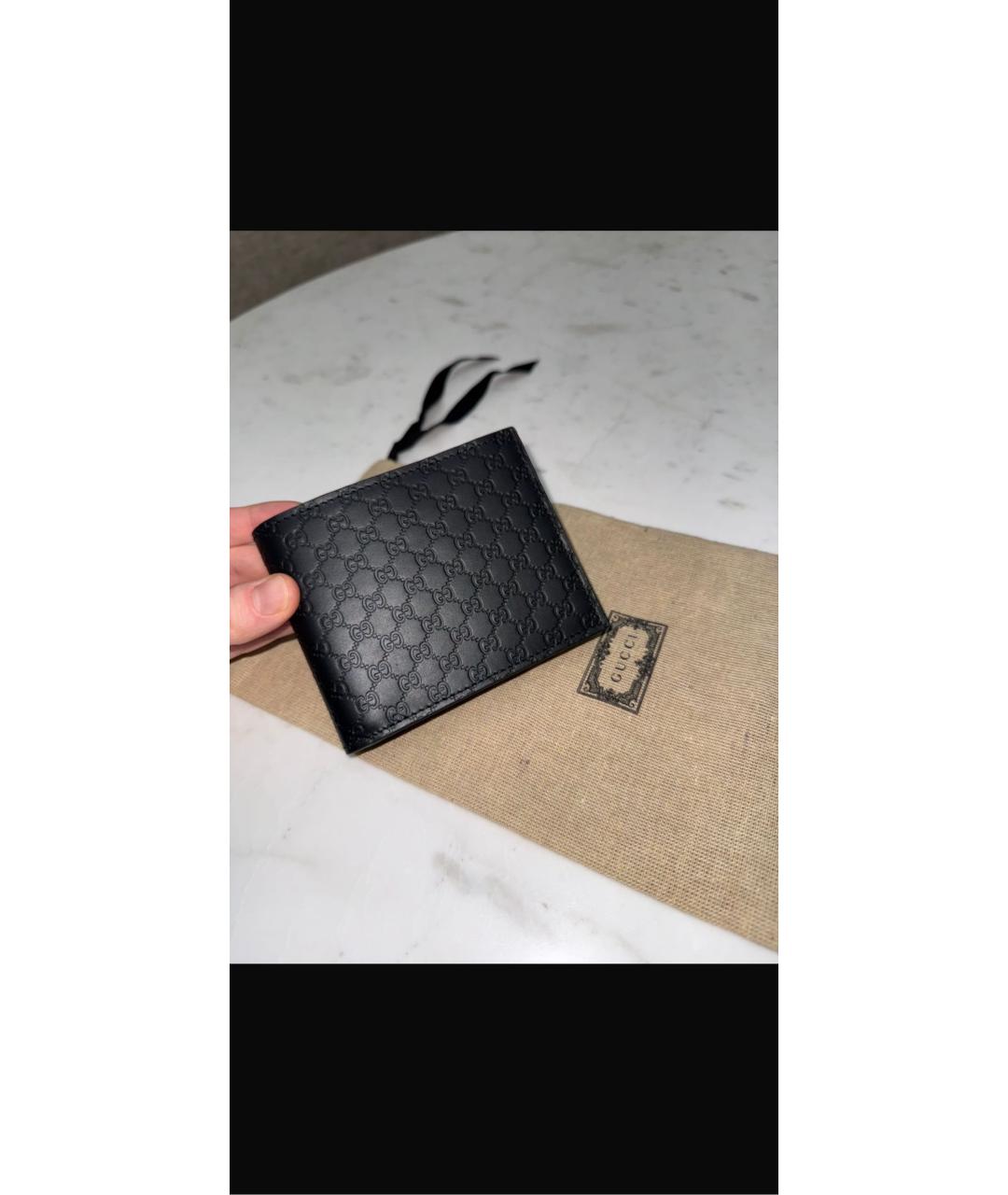 GUCCI Черный кожаный кошелек, фото 2