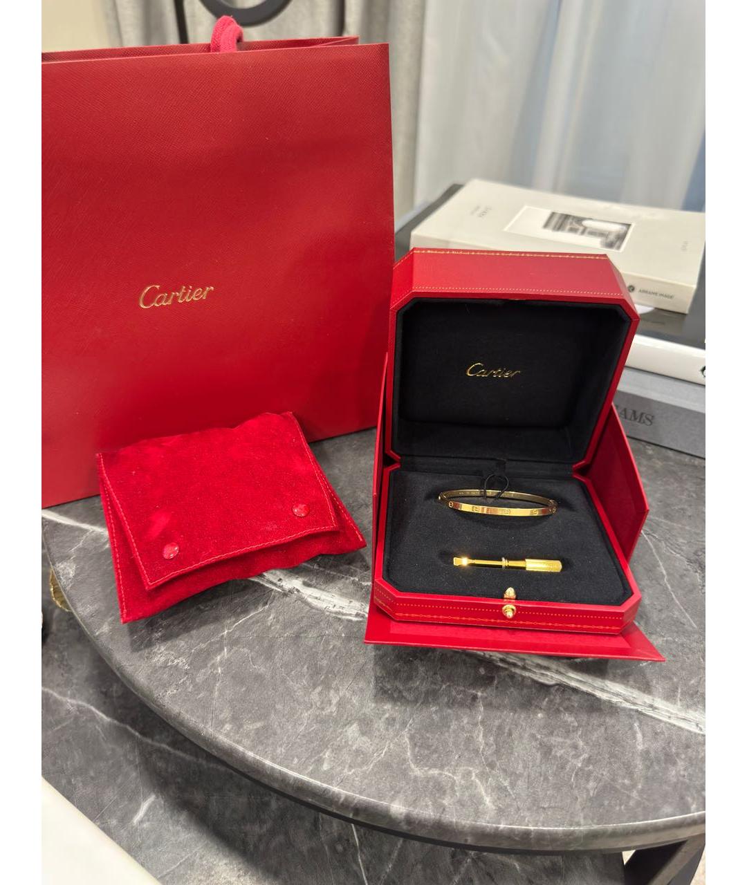 CARTIER Желтый браслет из желтого золота, фото 2