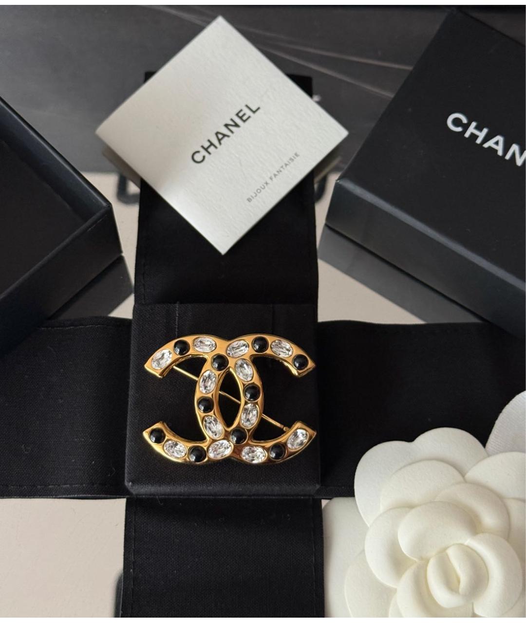 CHANEL Золотая металлическая булавка / брошь, фото 2