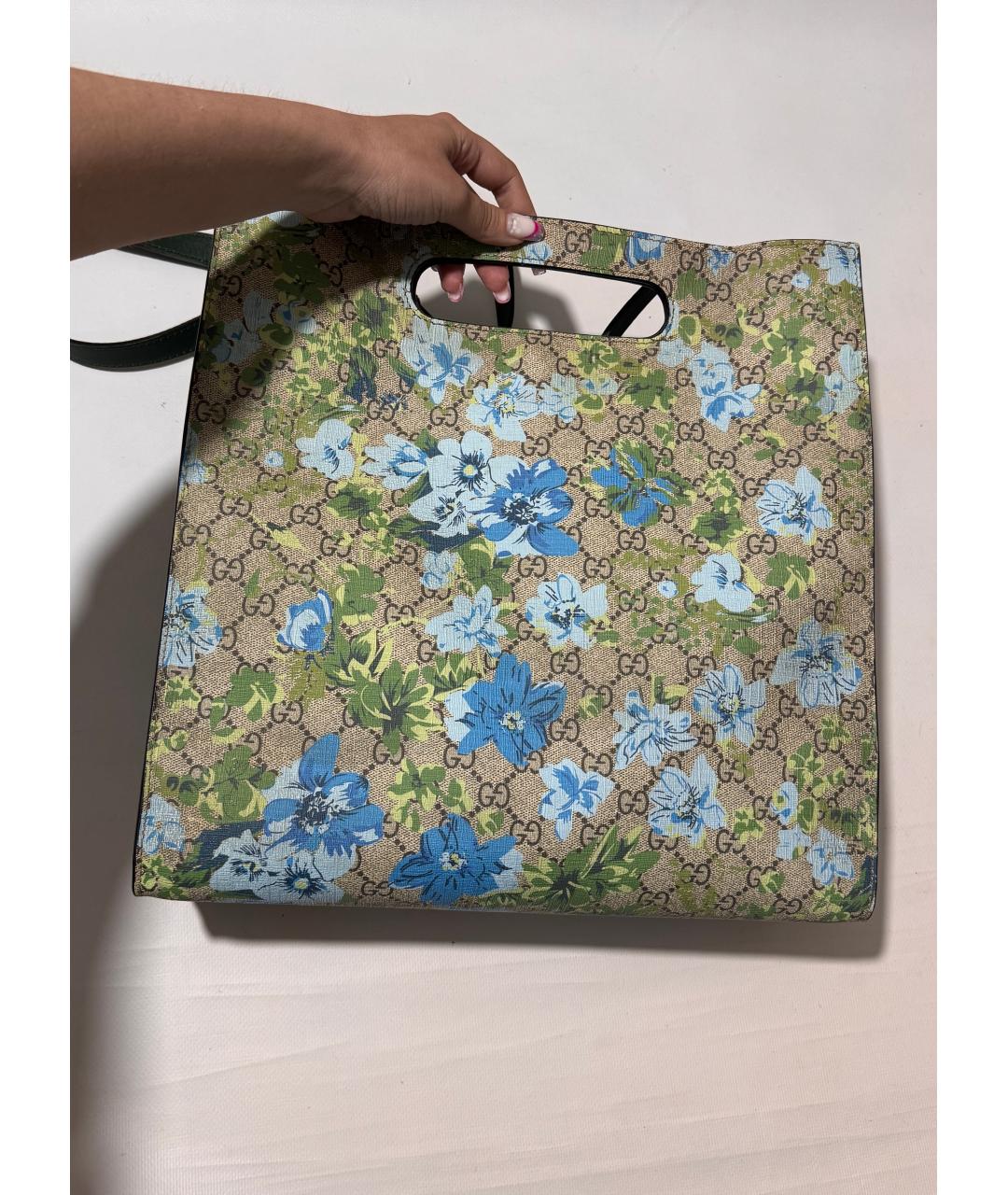 GUCCI Бежевая канва сумка тоут, фото 3