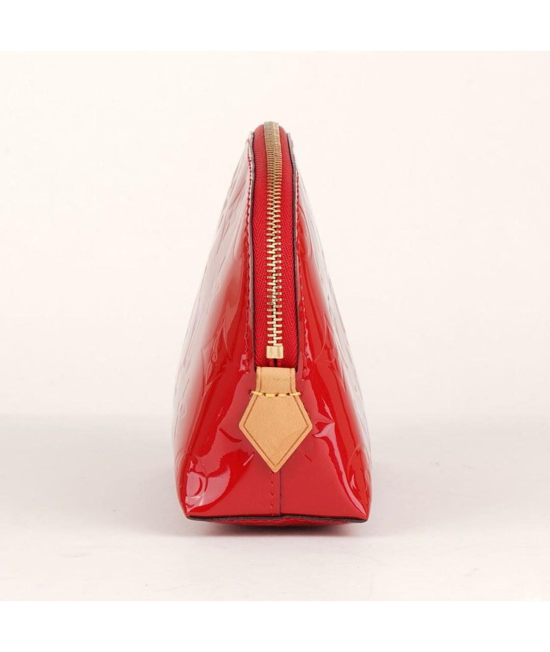 LOUIS VUITTON Красная косметичка из лакированной кожи, фото 4