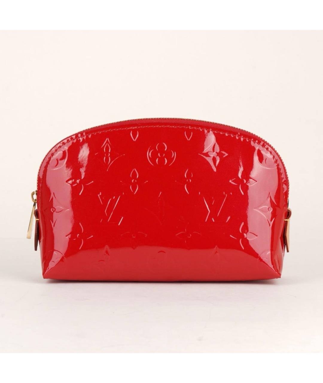LOUIS VUITTON Красная косметичка из лакированной кожи, фото 8