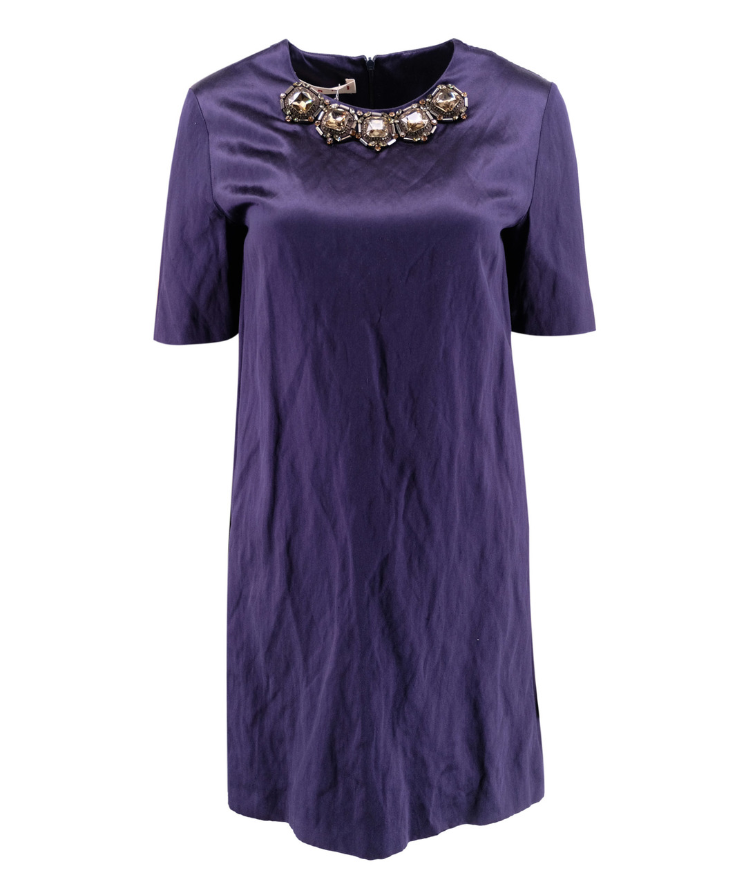 MARNI Фиолетовое шелковое повседневное платье, фото 1