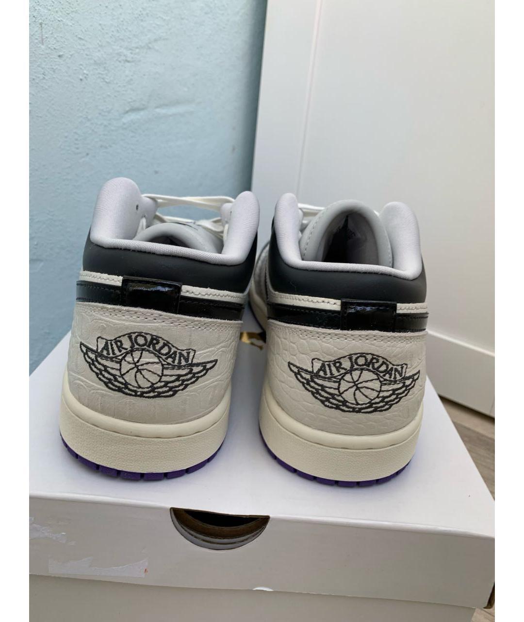 NIKE Белые кожаные низкие кроссовки / кеды, фото 4