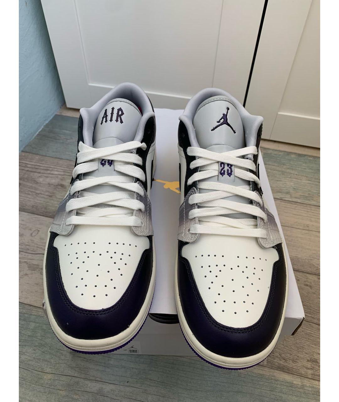 NIKE Белые кожаные низкие кроссовки / кеды, фото 2